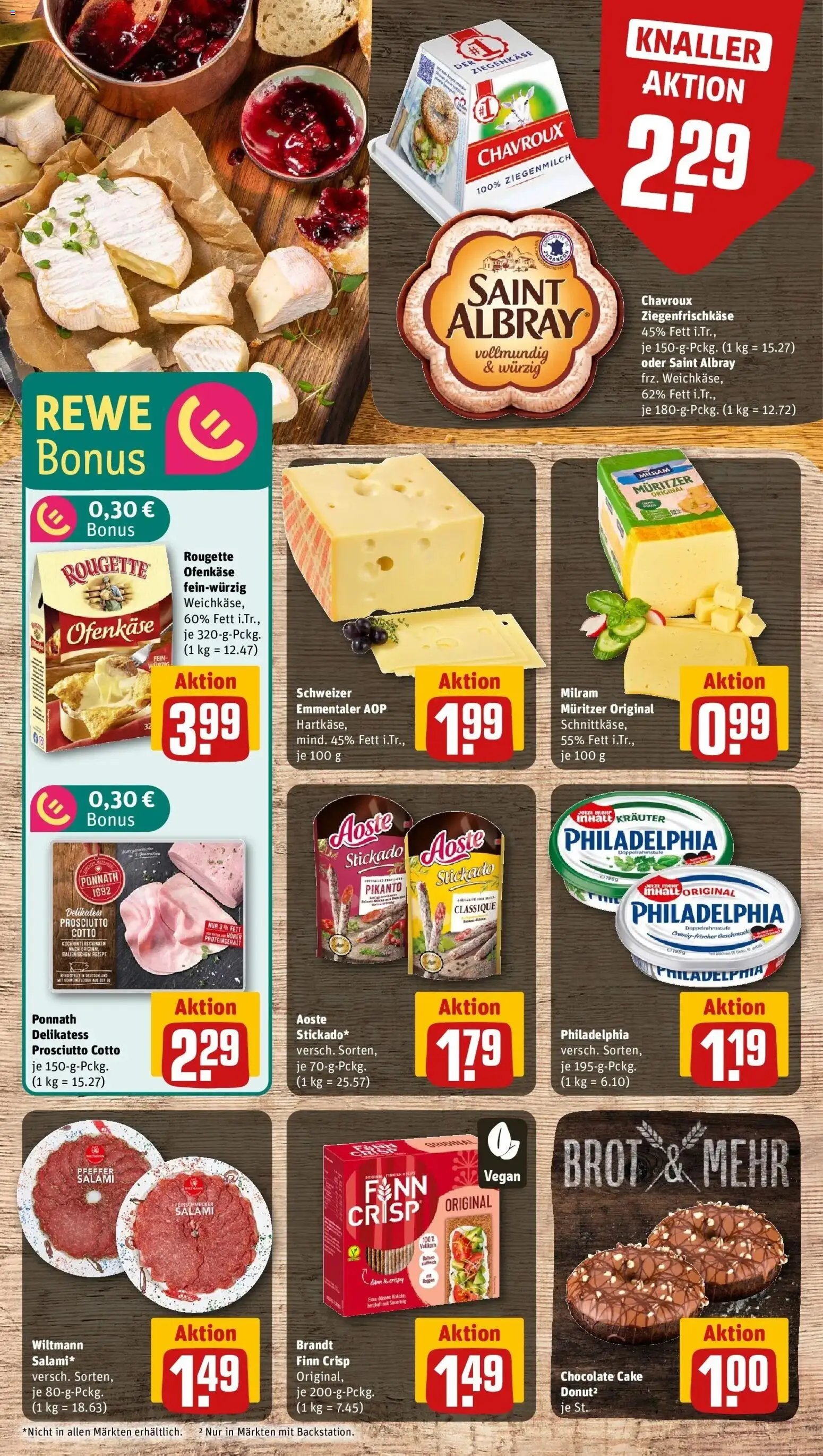 Rewe prospekt Füssen	 – gültig ab 16.02.2026 | Seite: 11 | Produkte: Philadelphia, Rougette ofenkase, Milram, Salami