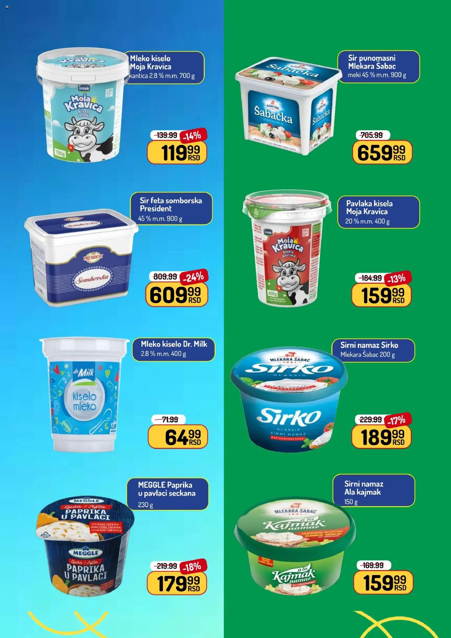 Aman katalog - važi od 19.01.2026 | Strana: 9 | Proizvode: Kiselo mleko, Paprika, Moja kravica, Pavlaka