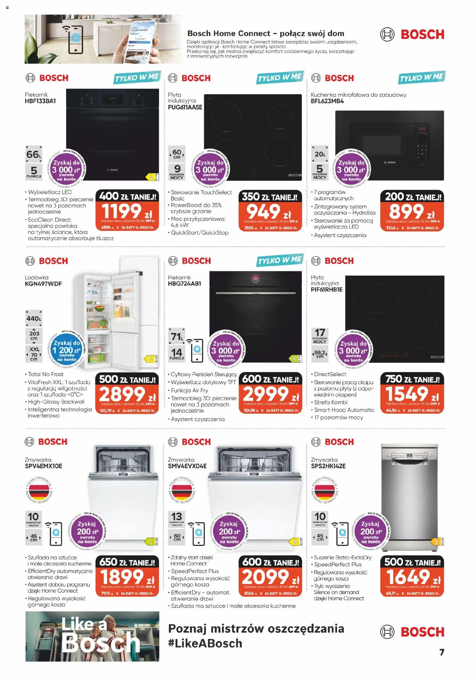 Max elektro gazetka od 28.04.2026 | Strona: 7 | Produkty: Lodówka, Kuchenka mikrofalowa, Kuchenka, Sztućce