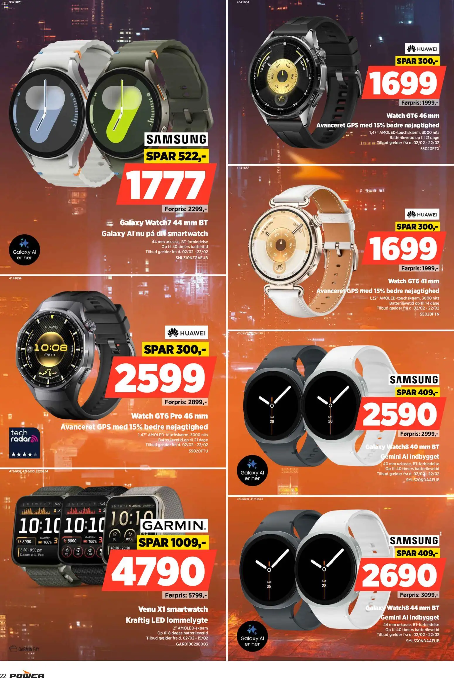 Power tilbudsavis – gyldig fra 13.02.2026 | Side: 22 | Produkter: GPS, Smartwatch