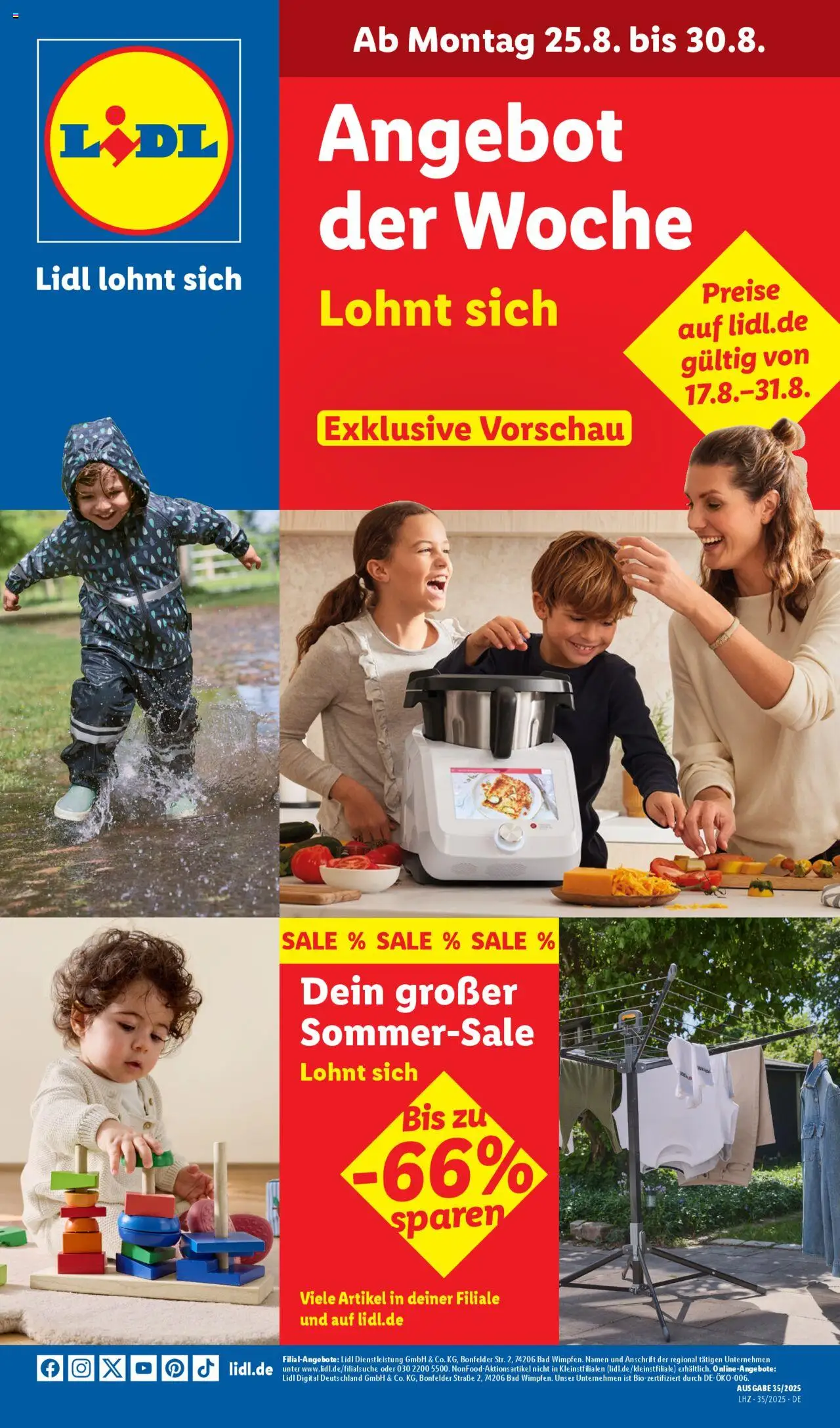 Lidl Prospekt Zossen 	 - gültig ab dem 25.08.2025 | Seite: 1 | Produkte: Bad