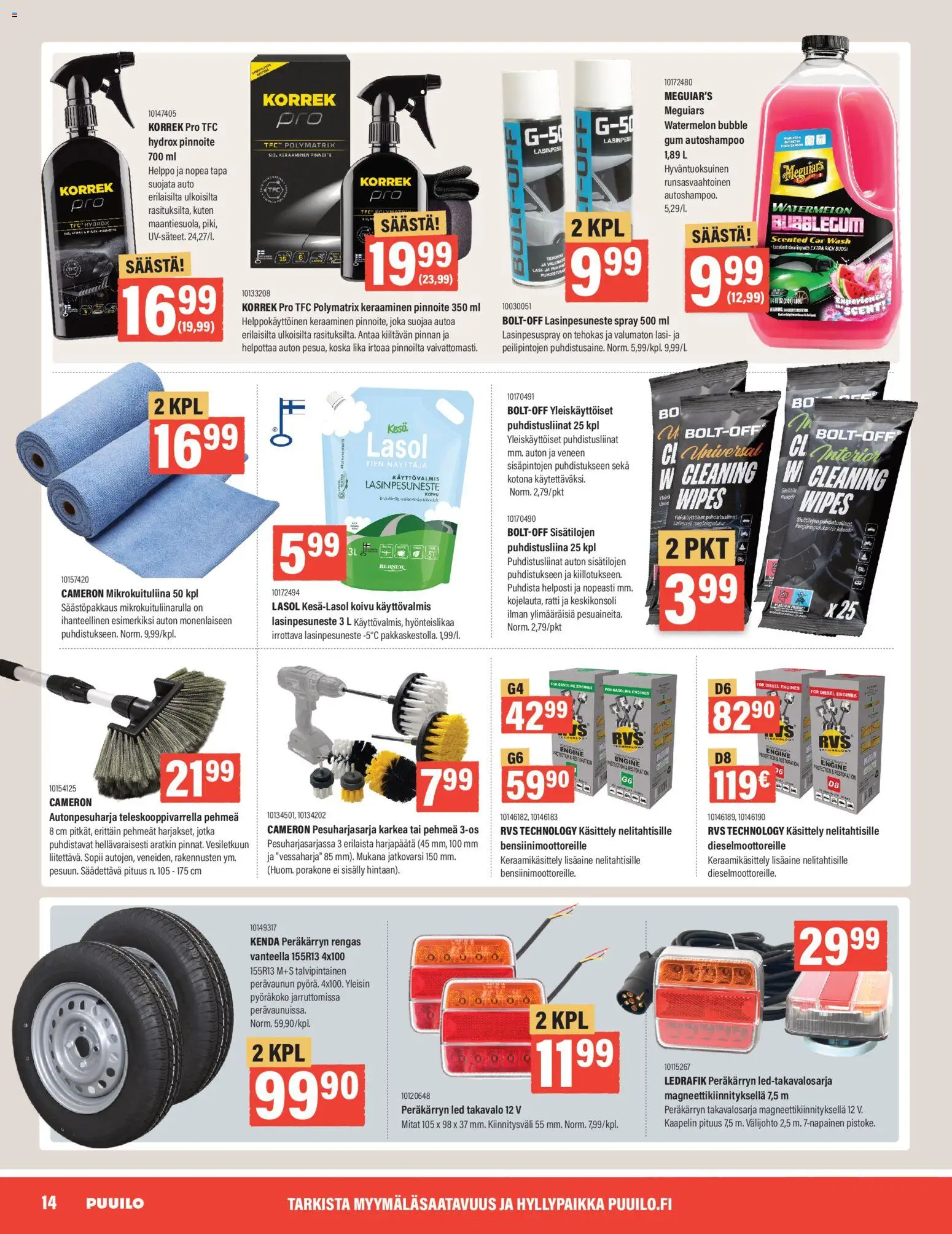 Puuilo tarjoukset – voimassa 27.04.2026 alkaen | Sivu: 14 | Tuotteet: Rätti, Mikrokuituliina, Puhdistusliinat, Lasinpesuneste