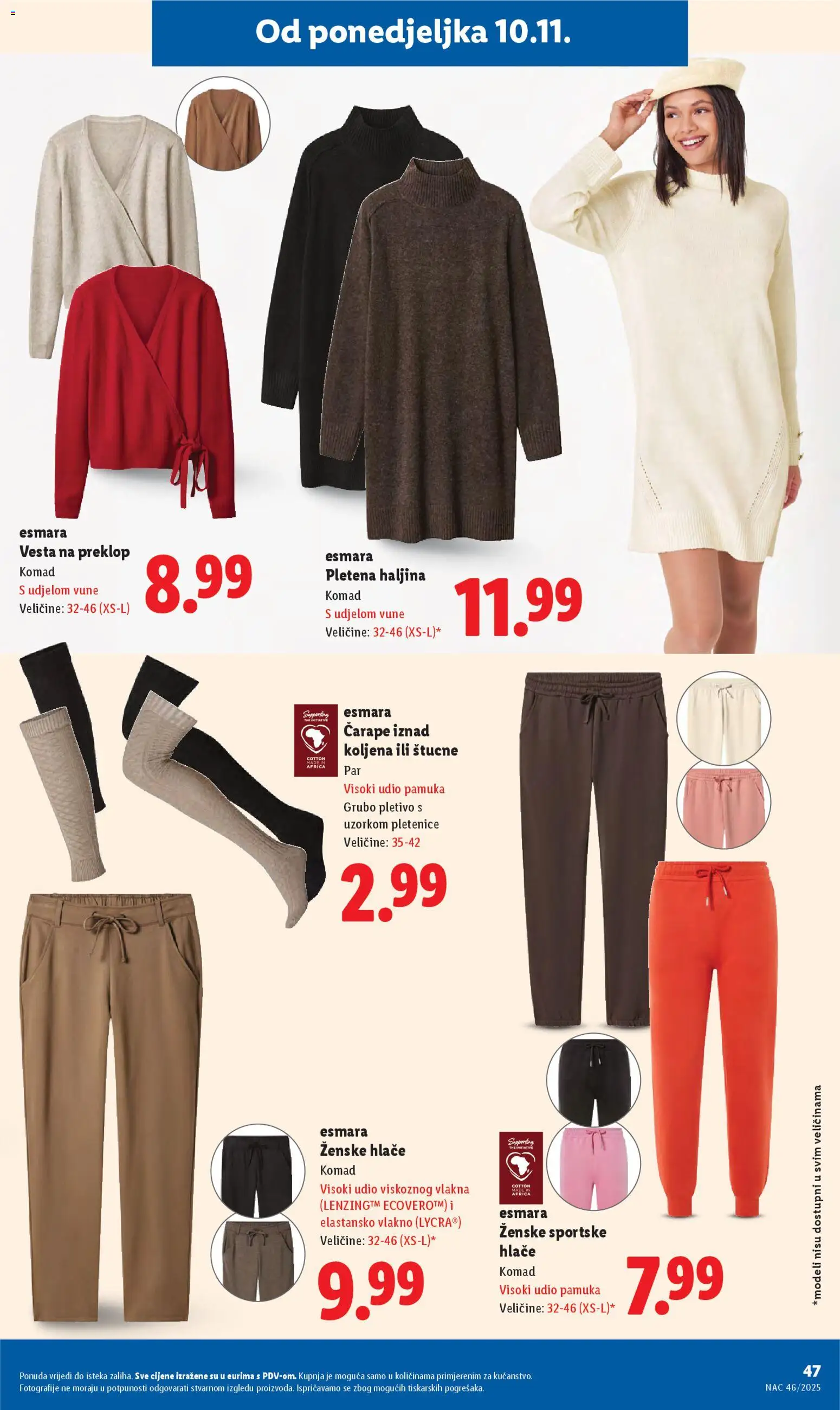 Lidl katalog | vrijedi od 10.11.2025 | Stranica: 47 | Proizvodi: Hlače, Čarape, Haljina