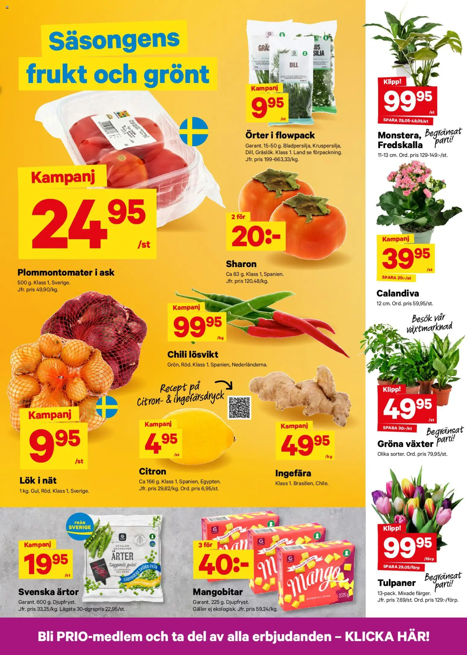 City Gross reklamblad aktuell från 19.01.2026 | Sida: 3 | Produkter: Galler, Citron, Sharon, Ärtor