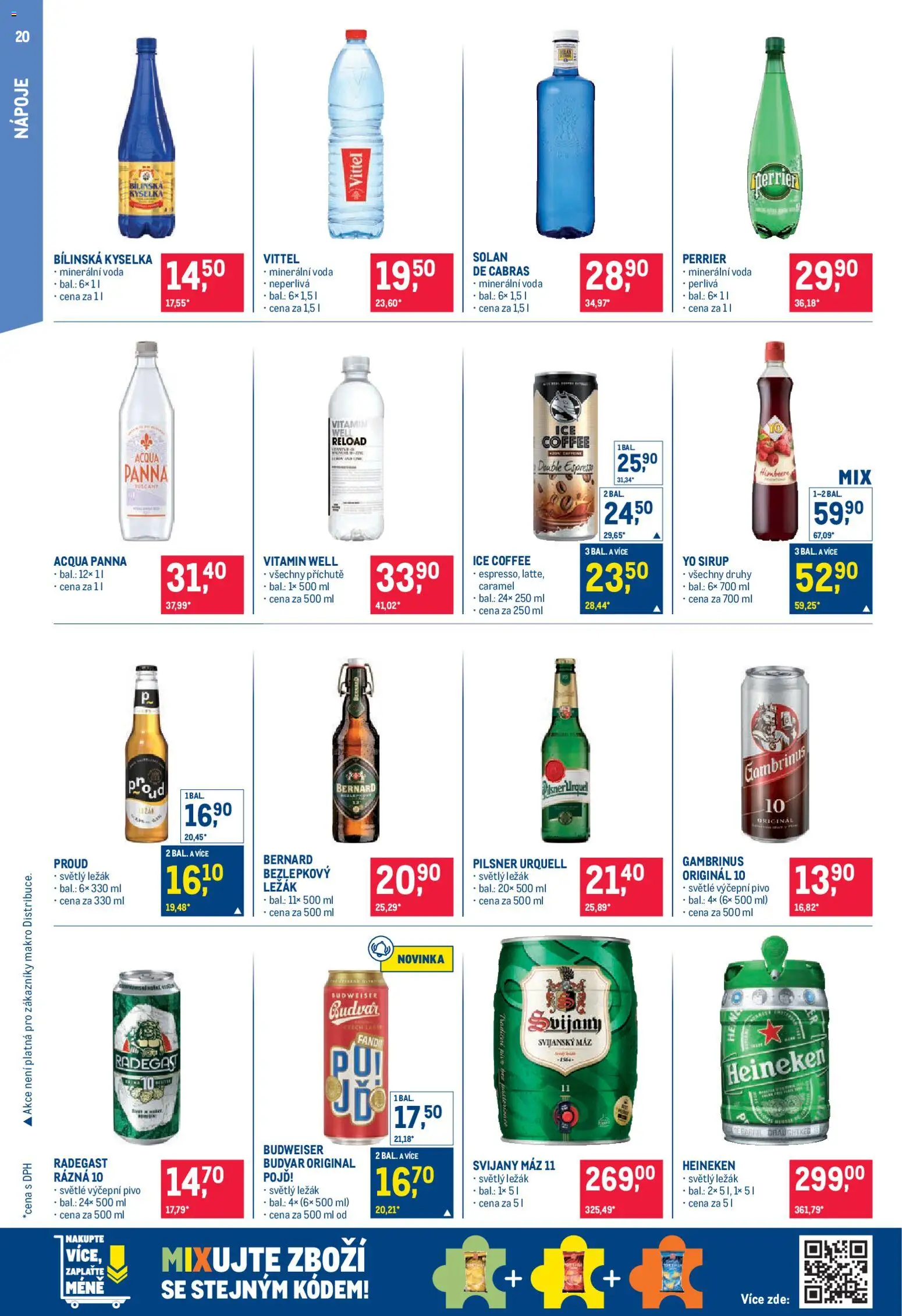 Makro leták - Pro milovníky jídla od 28.01.2026 | Strana: 20 | Produkty: Pivo, Svijanský Máz, Sirup, Svijany
