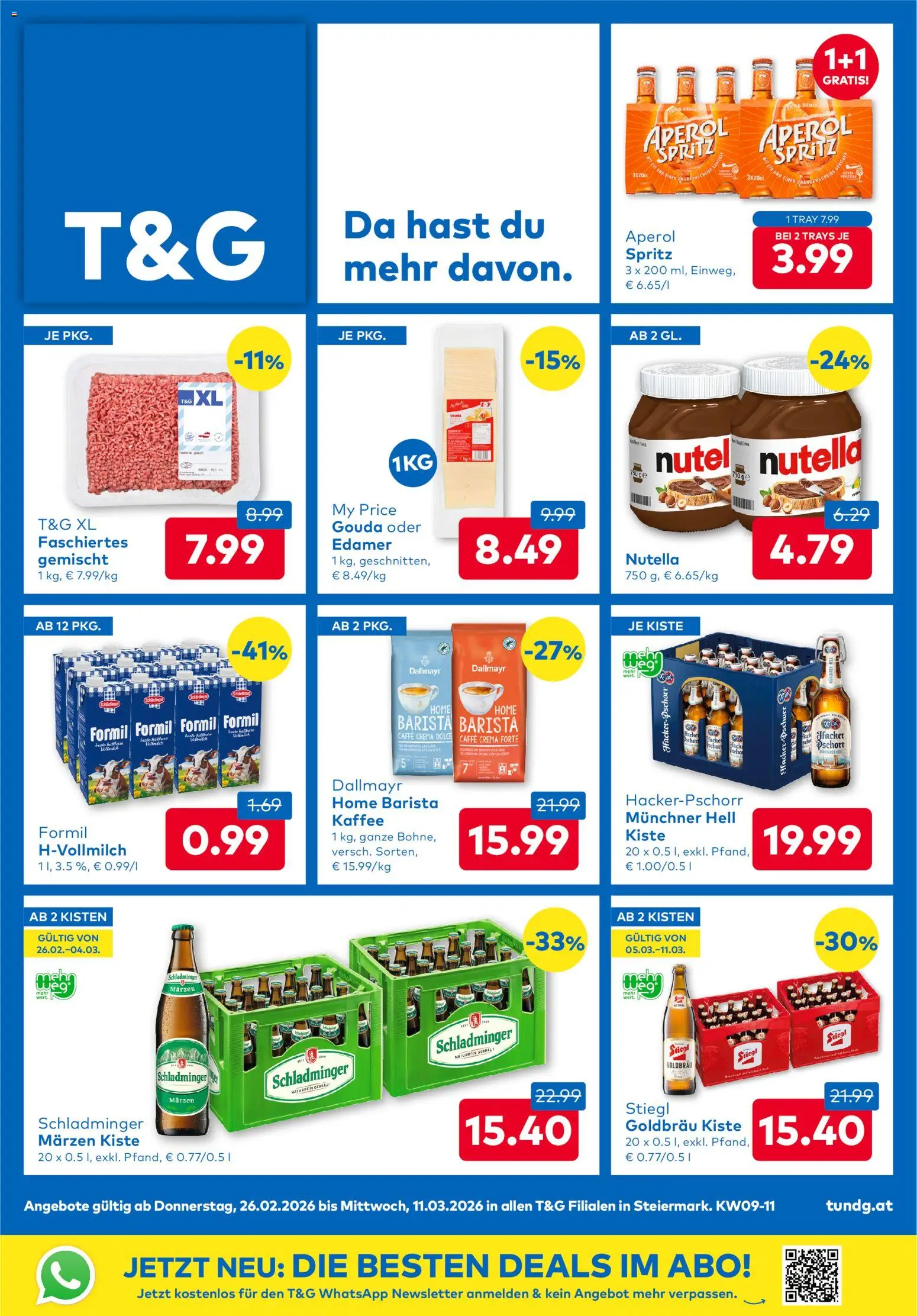 T&G  Steiermark gültig ab 26.02.2026 | Seite: 1 | Produkte: Eis, Kaffee