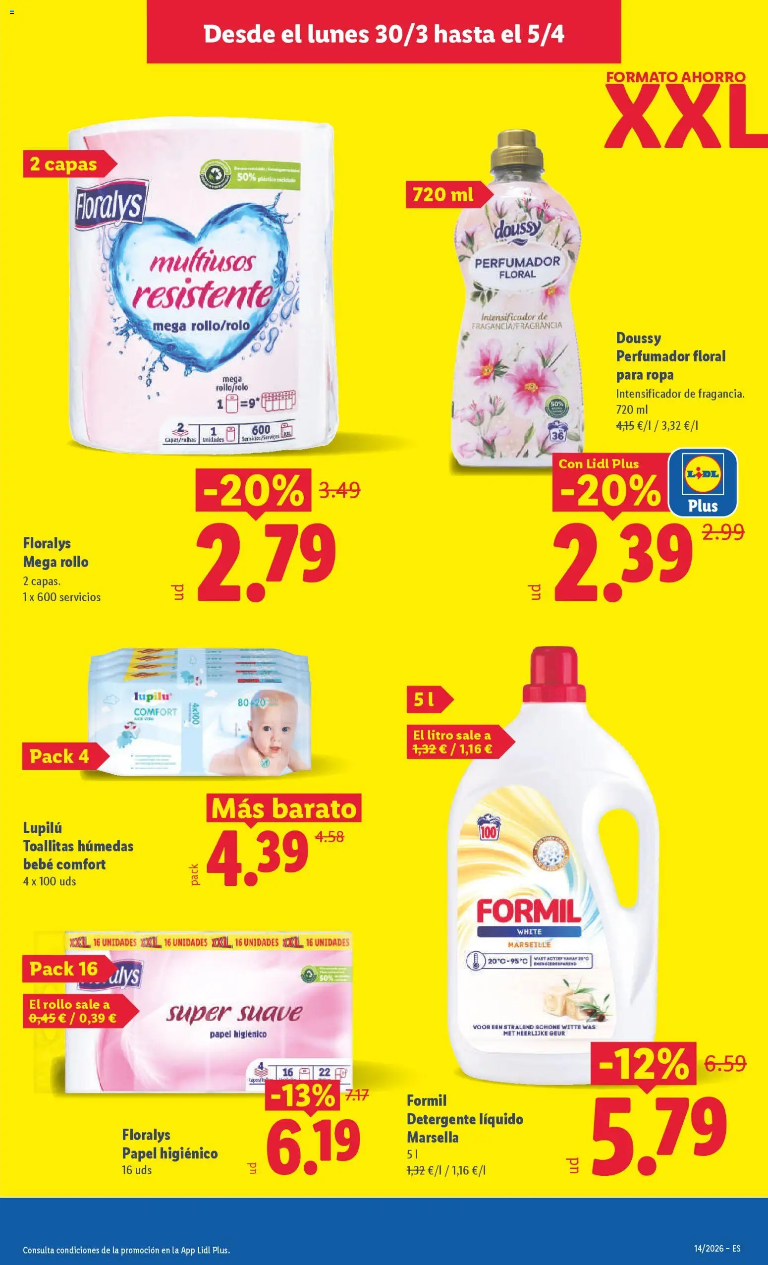 Lidl folleto │ válido desde el 30.03.2026 | Página: 21 | Productos: Detergente, Papel higienico, Ropa, Detergente líquido