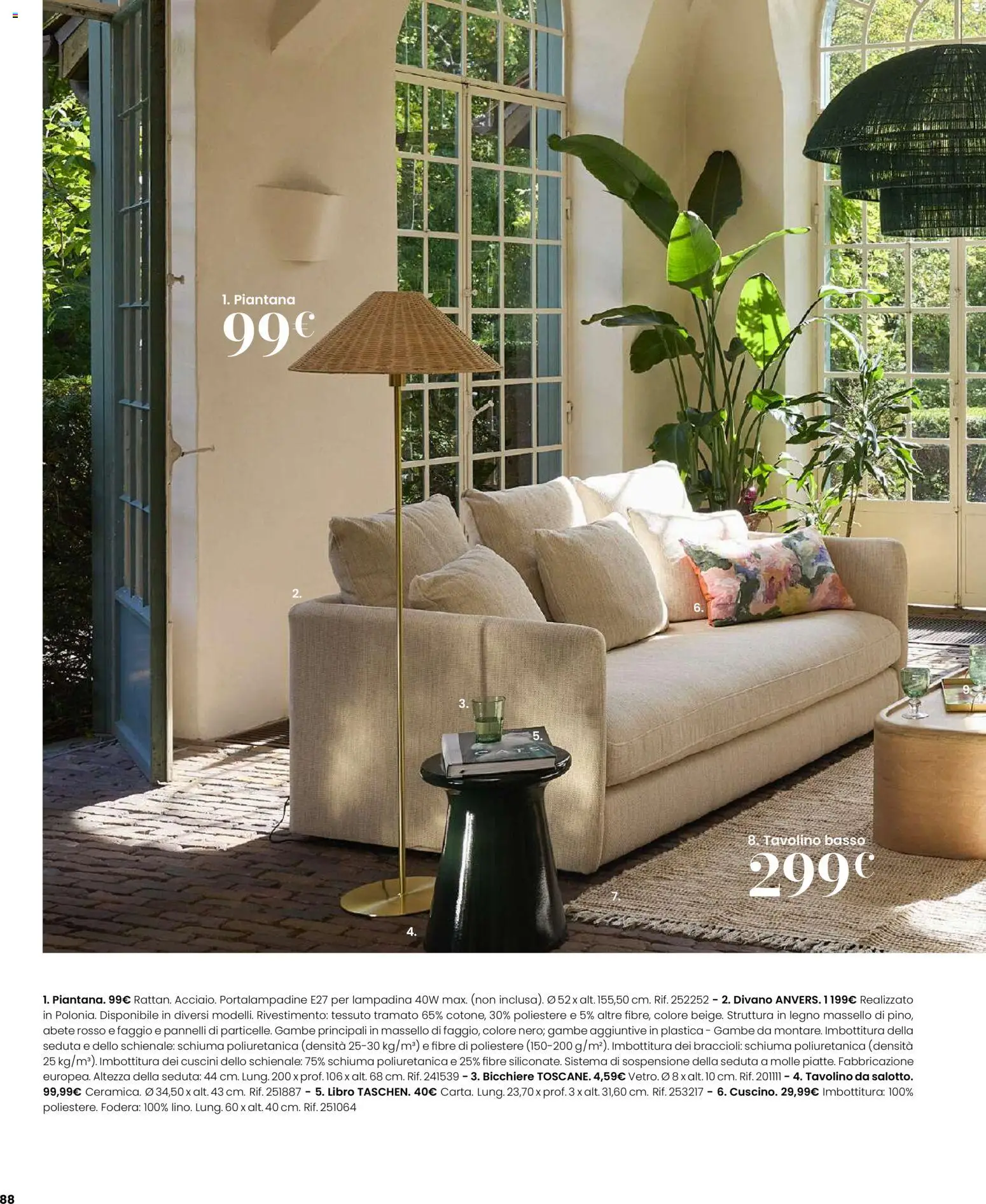 Volantino Maisons du Monde del 12.02.2026 | Pagina: 88 | Prodotti: Tavolino, Braccioli, Divano