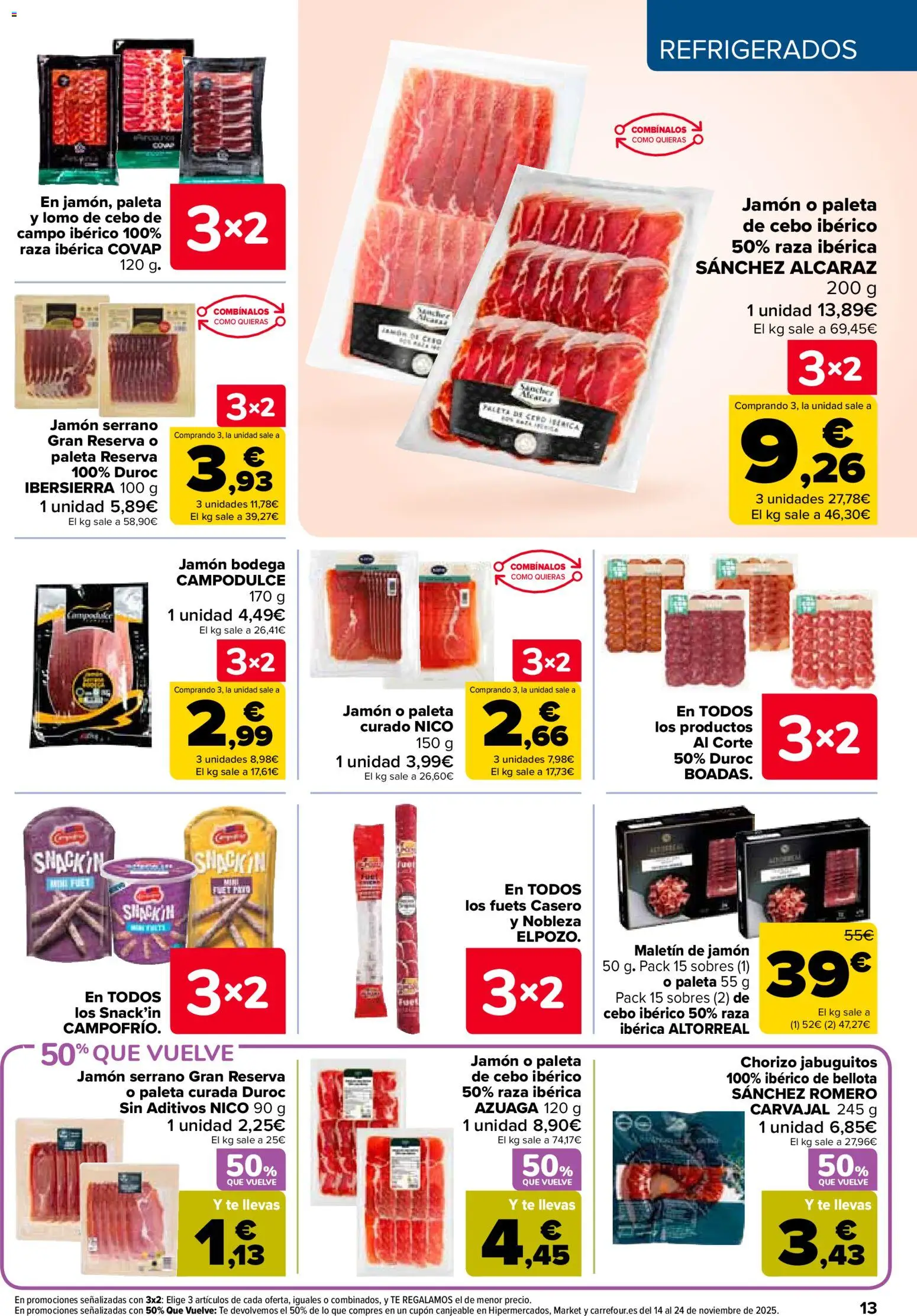 Carrefour folleto │ válido desde el 28.10.2025 | Página: 13 | Productos: Jamón serrano, Jamón, Té