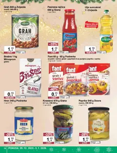 KTC - Katalog široke potrošnje - Pregled kataloga iz trgovine KTC, vrijedi od 29.12.2025 | Stranica: 16 | Proizvodi: Pasirana rajčica, Podravka, Paprika, Krastavci