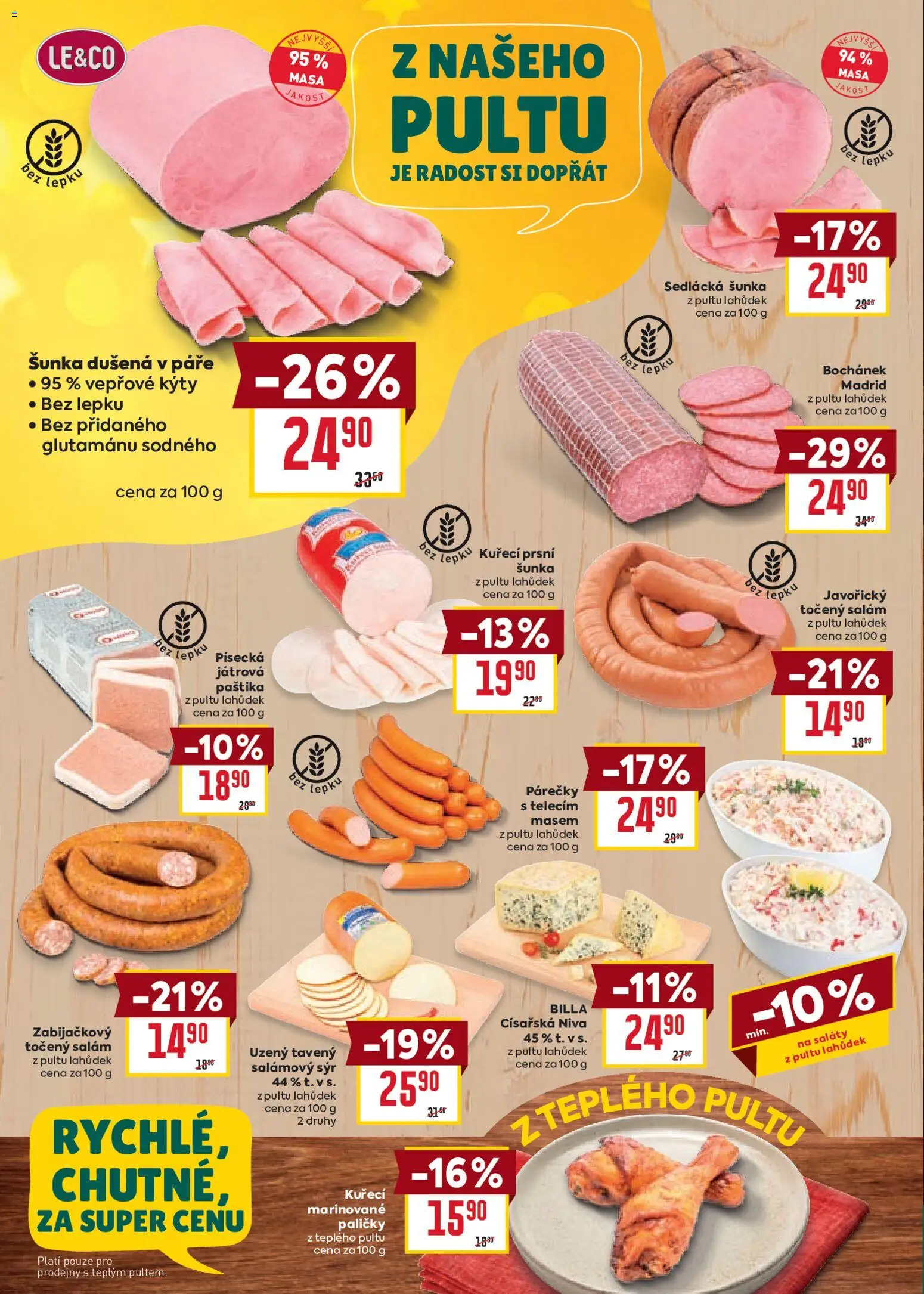 Billa Velký leták od 12.11.2025 | Strana: 8 | Produkty: Sýr, Šunka, Točený salám, Niva
