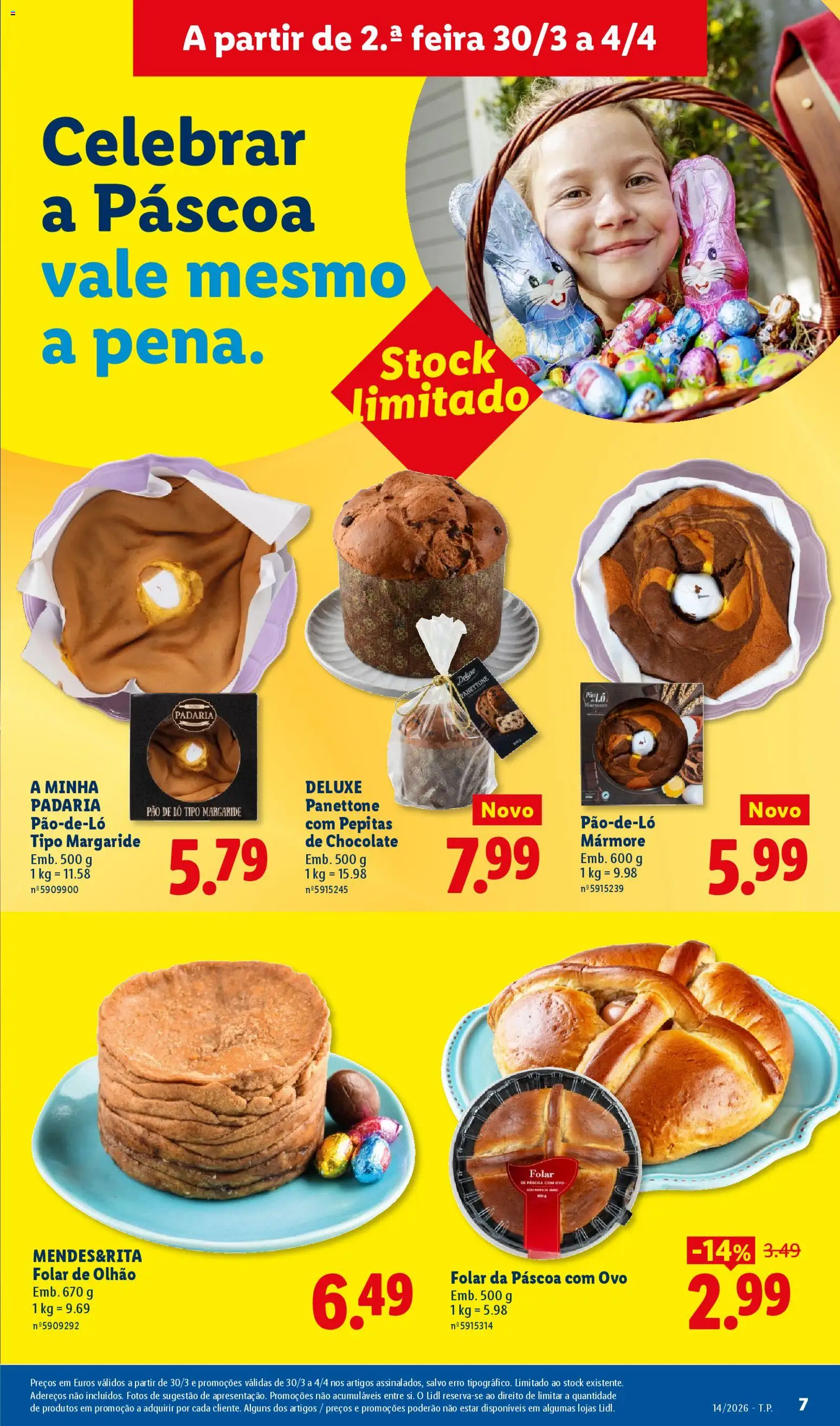 Lidl folheto │ válido de 30.03.2026 | Página: 7 | Produtos: Padaria, Pão, Chocolate