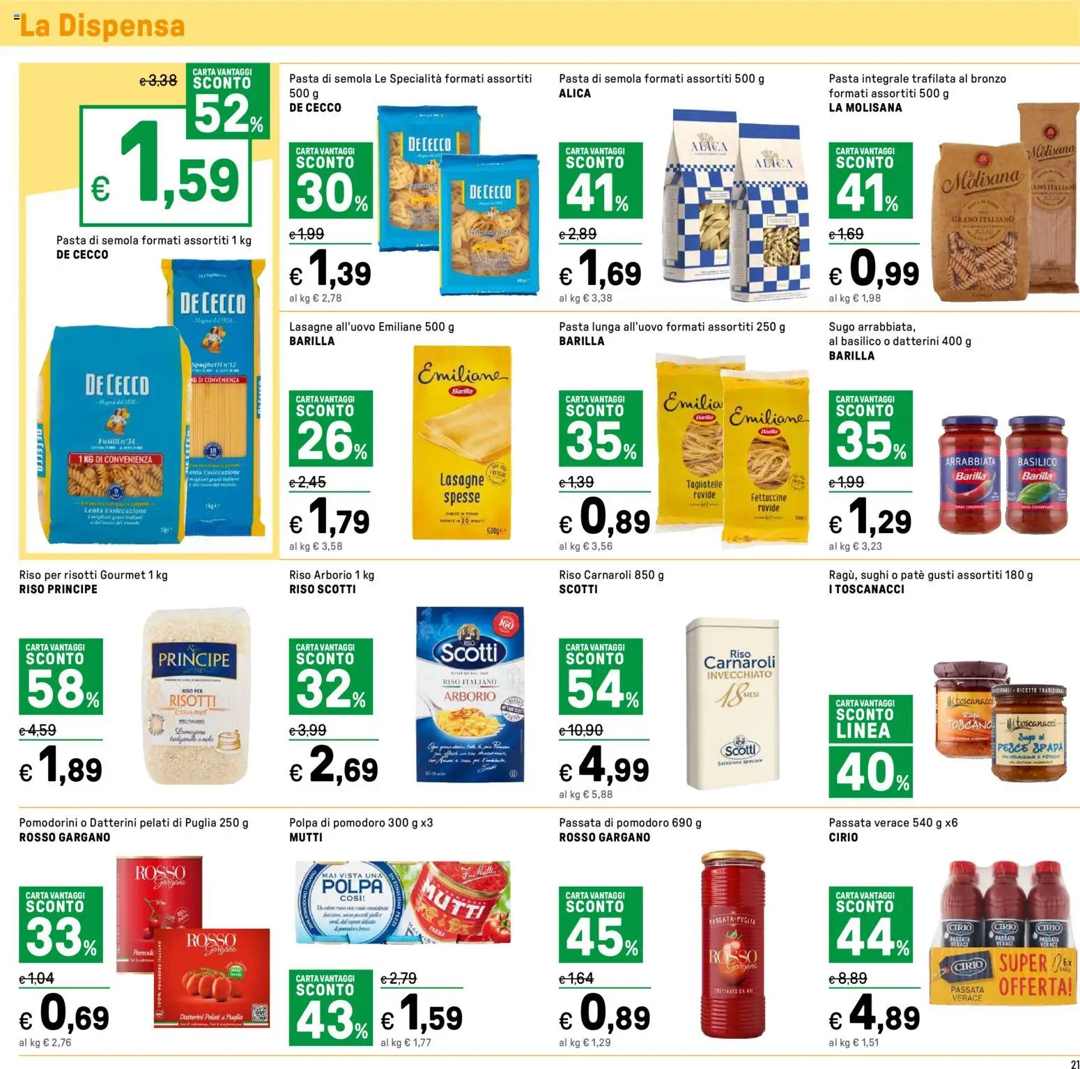 Volantino Iper del 15.12.2025 | Pagina: 21 | Prodotti: Pomodorini, Passata di pomodoro, Mutti, Sugo
