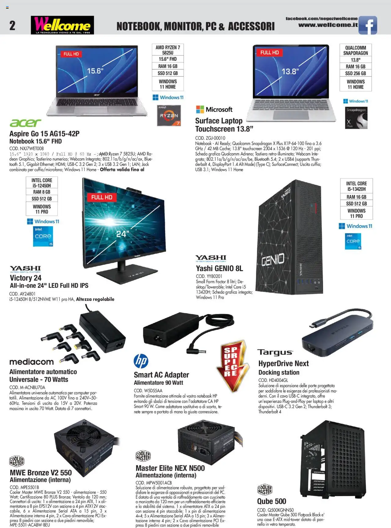 Volantino Wellcome del 18.09.2025 | Pagina: 2 | Prodotti: Tè, PC, Computer, Tastiera