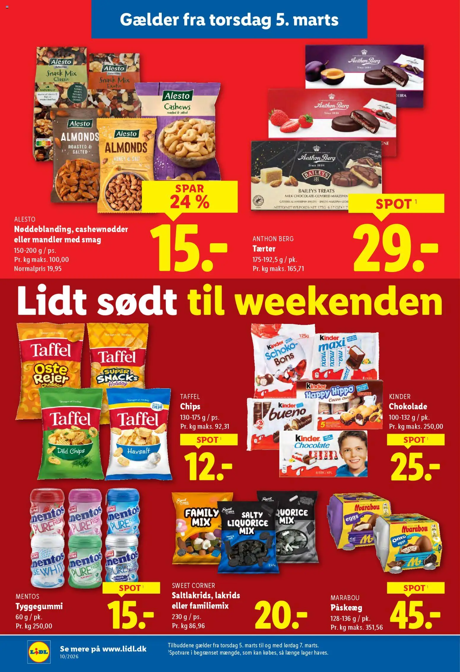 Lidl tilbudsavis – gyldig fra 05.03.2026 | Side: 4 | Produkter: Cheddar, Chips, Salt, Lakrids