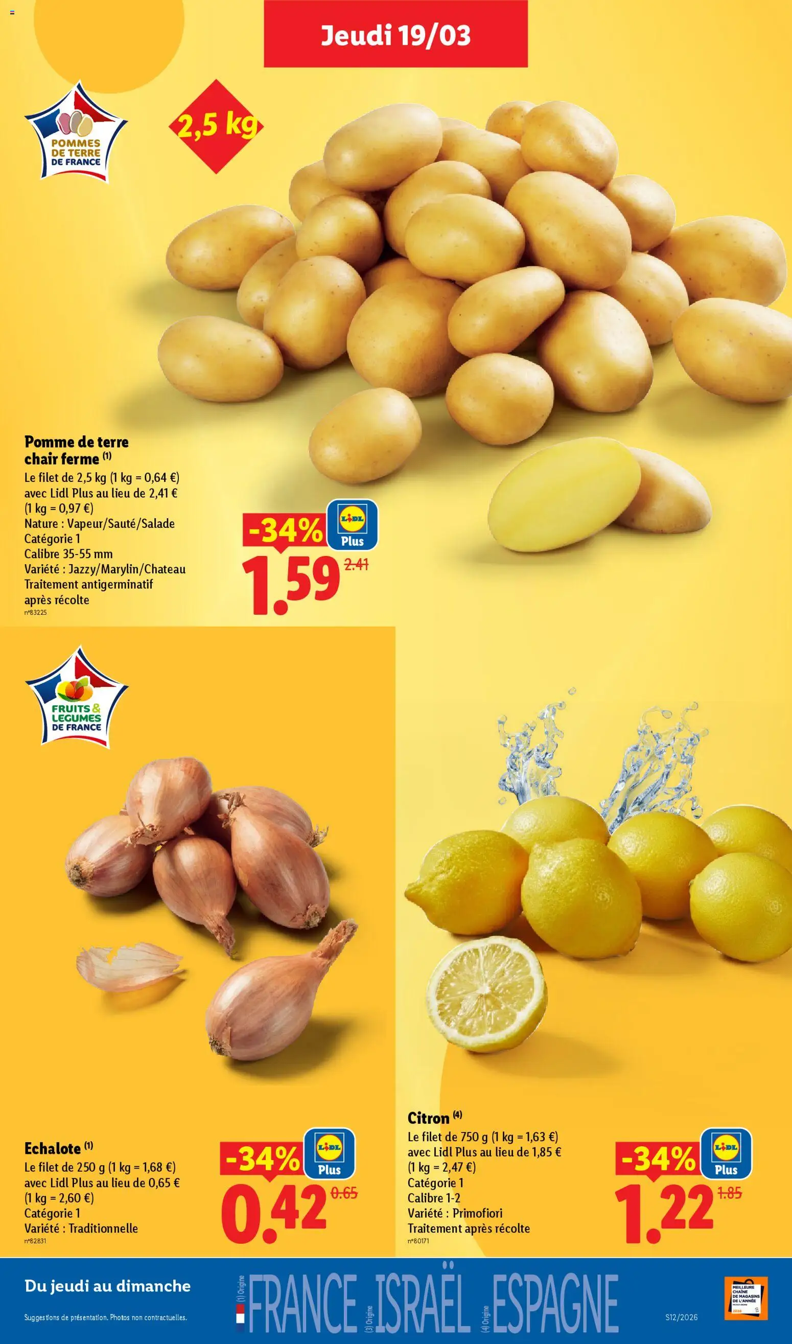 {H1} | Page: 4 | Produits: Citron, Échalote, Pomme de terre, Pommes