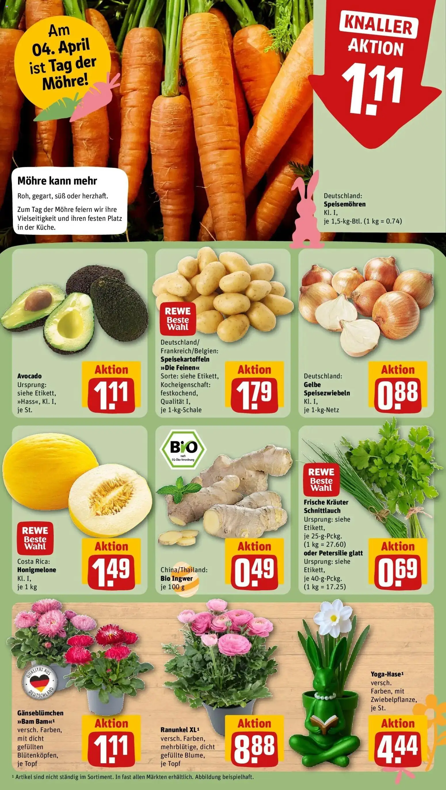 Rewe Prospekt Berlin / Prenzlauer Berg	 – gültig ab 30.03.2026 | Seite: 11 | Produkte: Honigmelone, Avocado, Petersilie