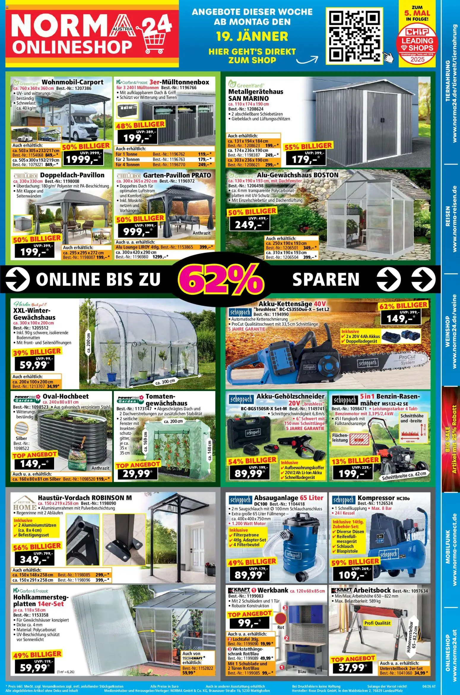 Norma Online shop gültig ab 18.01.2026 | Seite: 1 | Produkte: Schrank, Tomaten