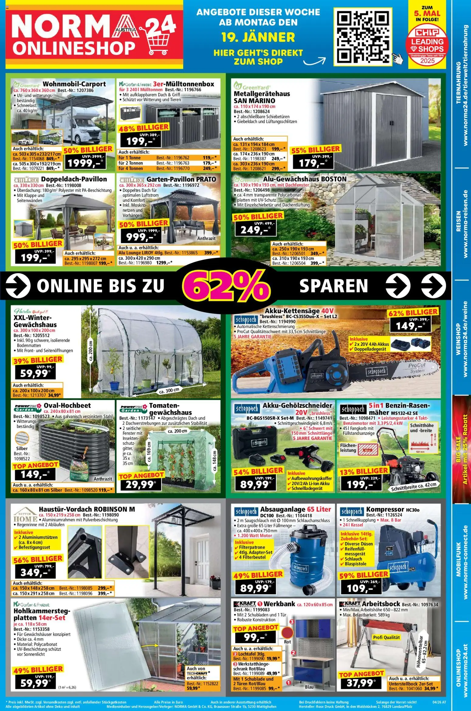 Norma Online shop gültig ab 18.01.2026 | Seite: 1 | Produkte: Schrank, Tomaten