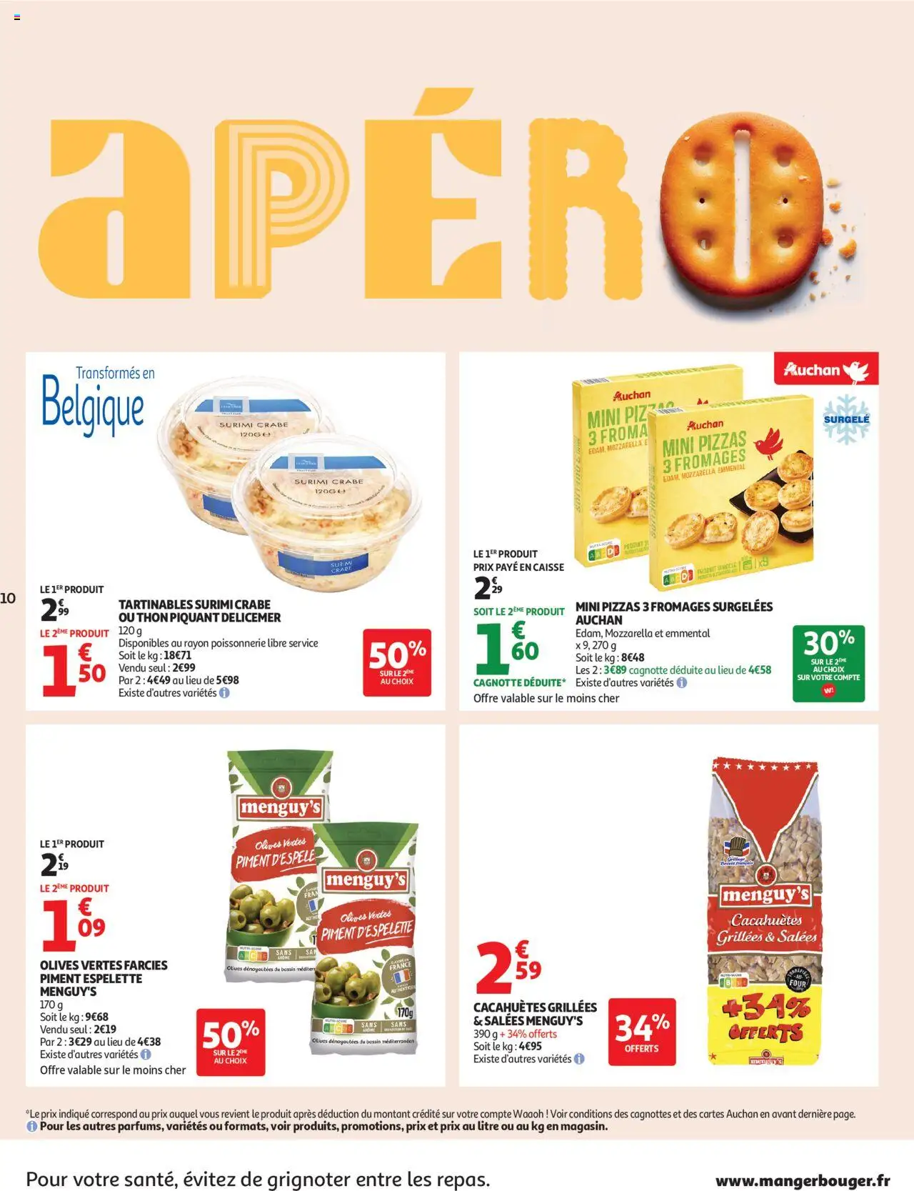  | Page: 10 | Produits: Olives, Emmental, Mozzarella, Thon