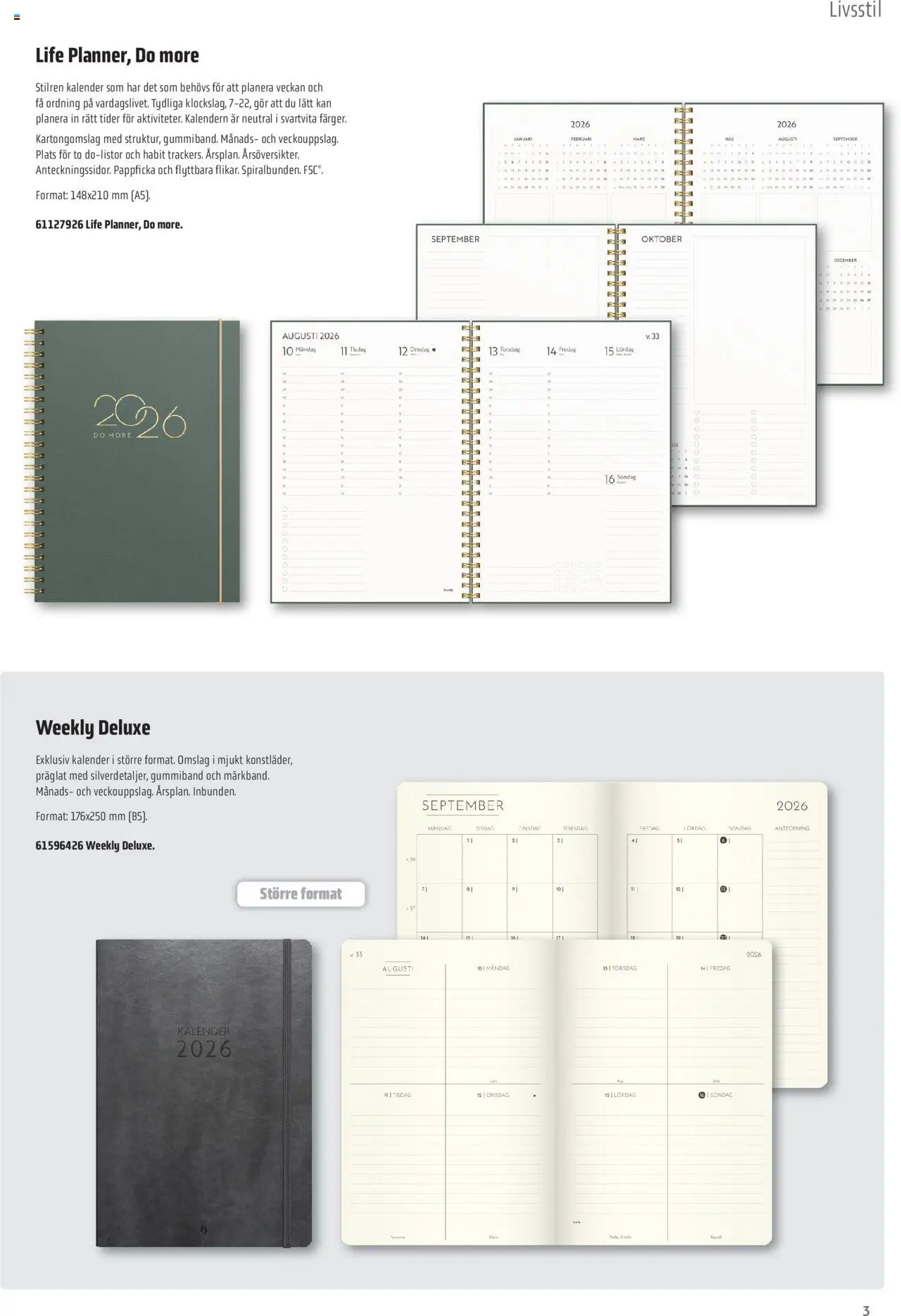 Office Depot reklamblad aktuell från 08.09.2025 | Sida: 3 | Produkter: Kalender