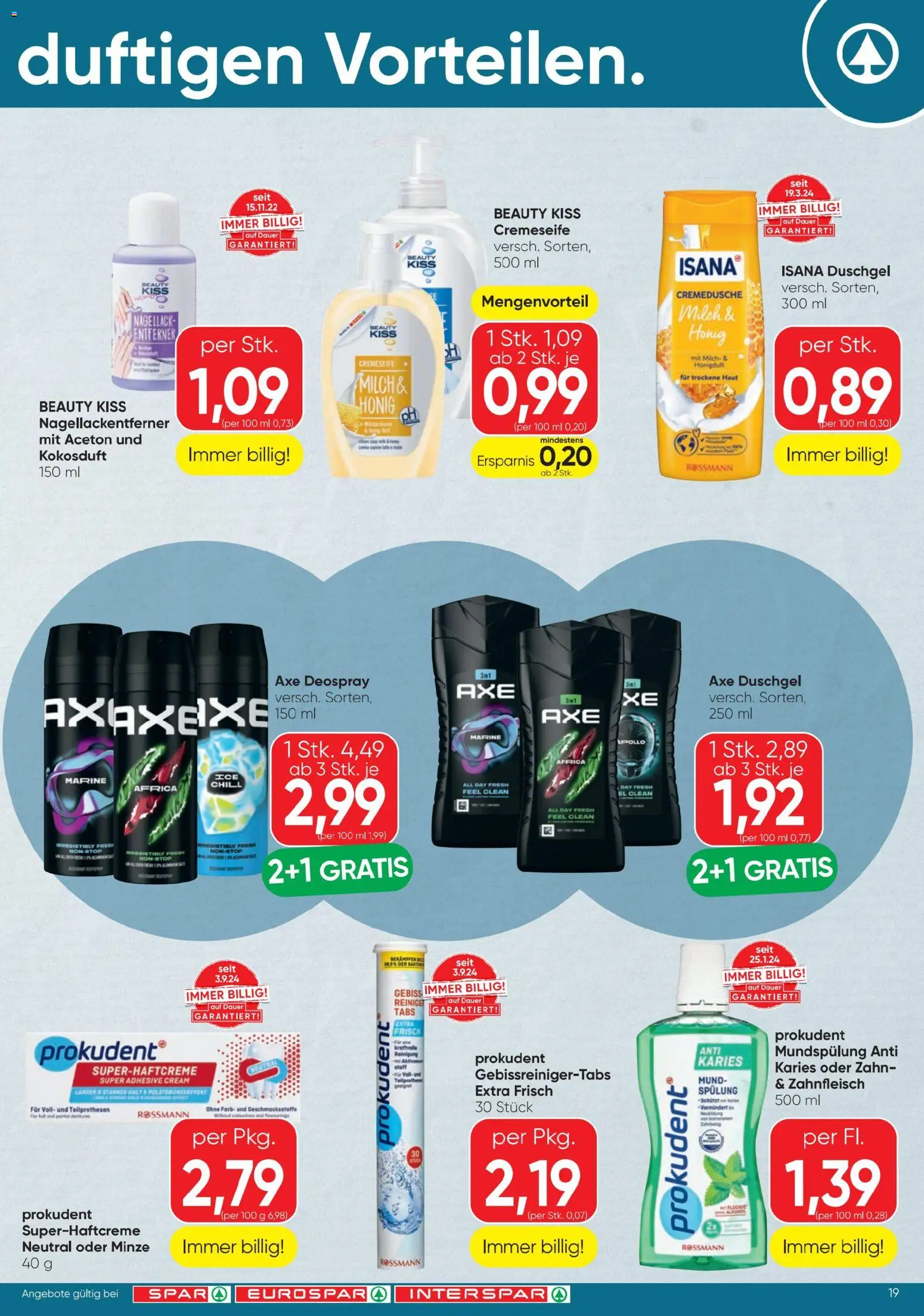 Spar Sparkling Moments gültig ab 23.12.2025 | Seite: 19 | Produkte: Nagellack, Spülung, Milch, Duschgel
