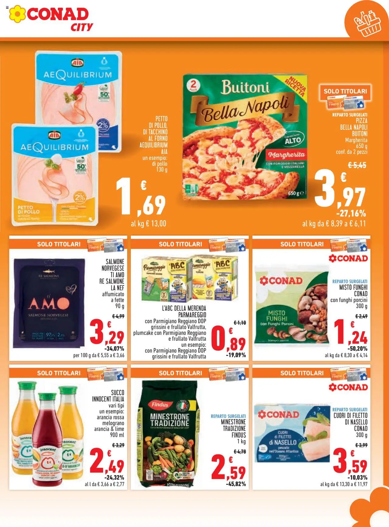 Volantino Conad del 09.10.2025 | Pagina: 7 | Prodotti: Tacchino, Mozzarella, Grissini, Forno