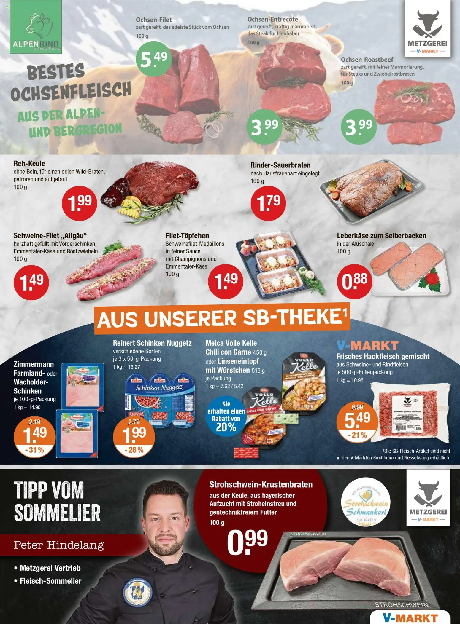 V-Markt - Schwaben / Oberbayern – gültig ab 11.12.2025 | Seite: 7 | Produkte: Schweinefilet, Champignons, Chili, Hackfleisch