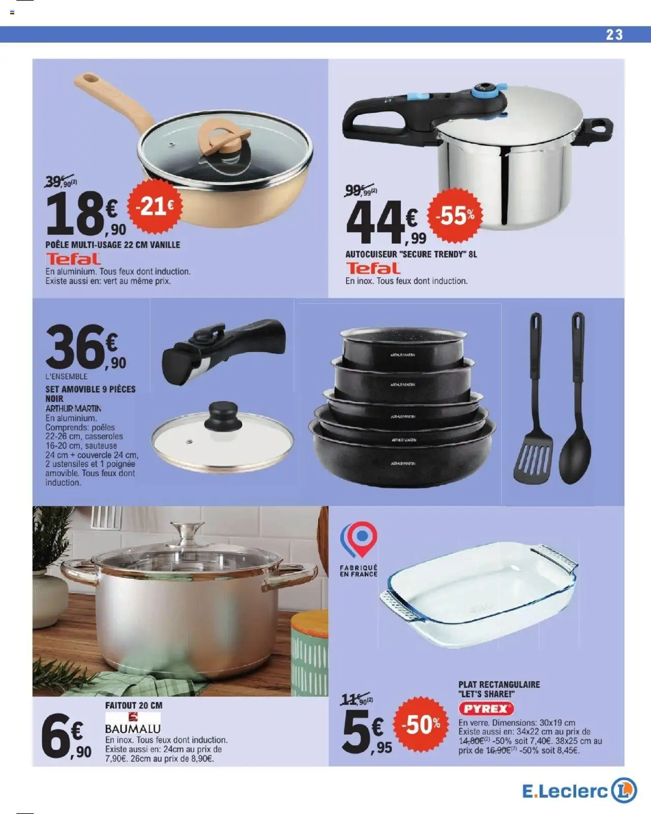 {H1} | Page: 23 | Produits: Poêle, Autocuiseur, Casseroles, Tefal