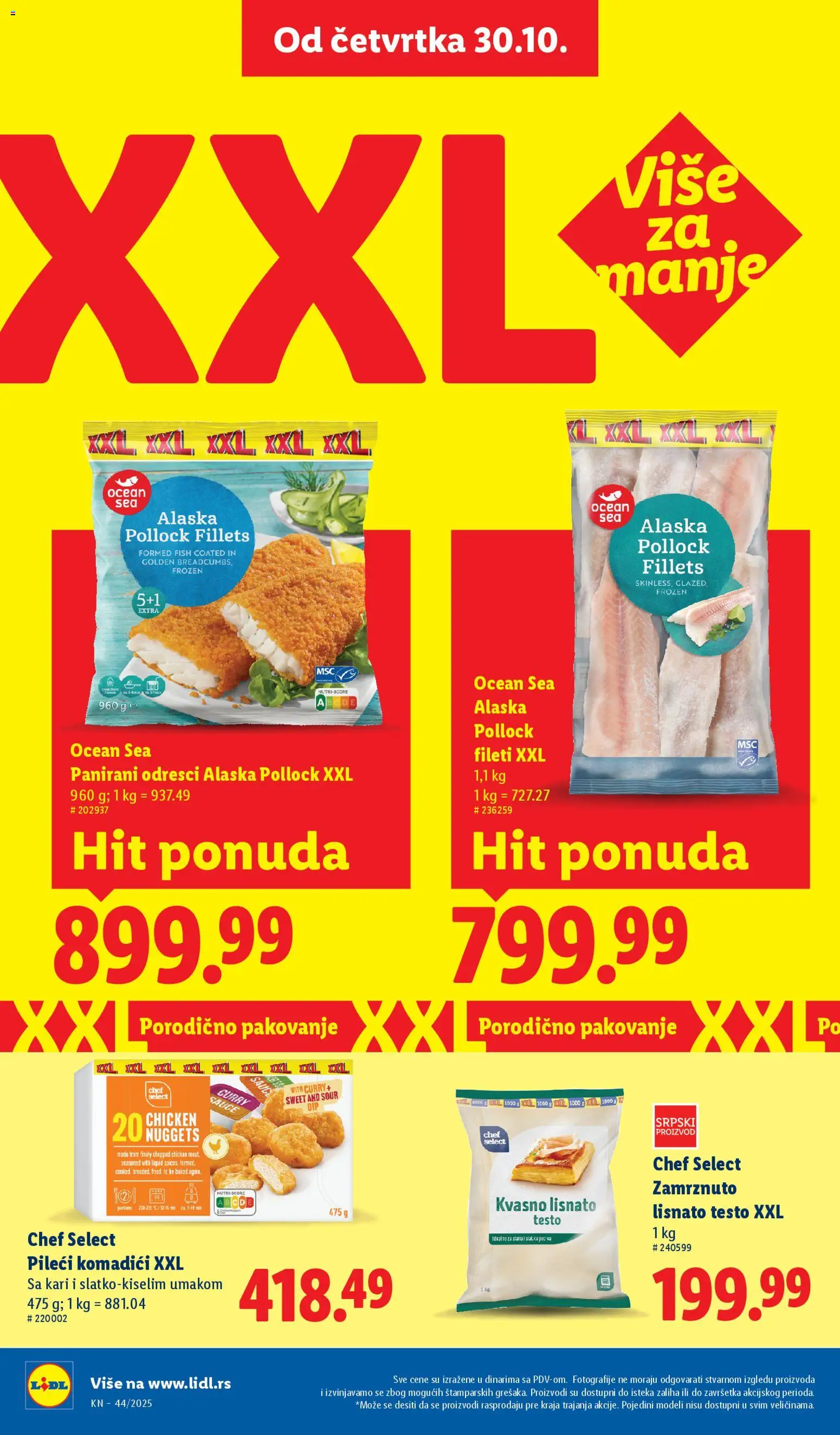 Lidl katalog - važi od 30.10.2025 | Strana: 32 | Proizvode: Lisnato testo, Chicken nuggets, Pakovanje