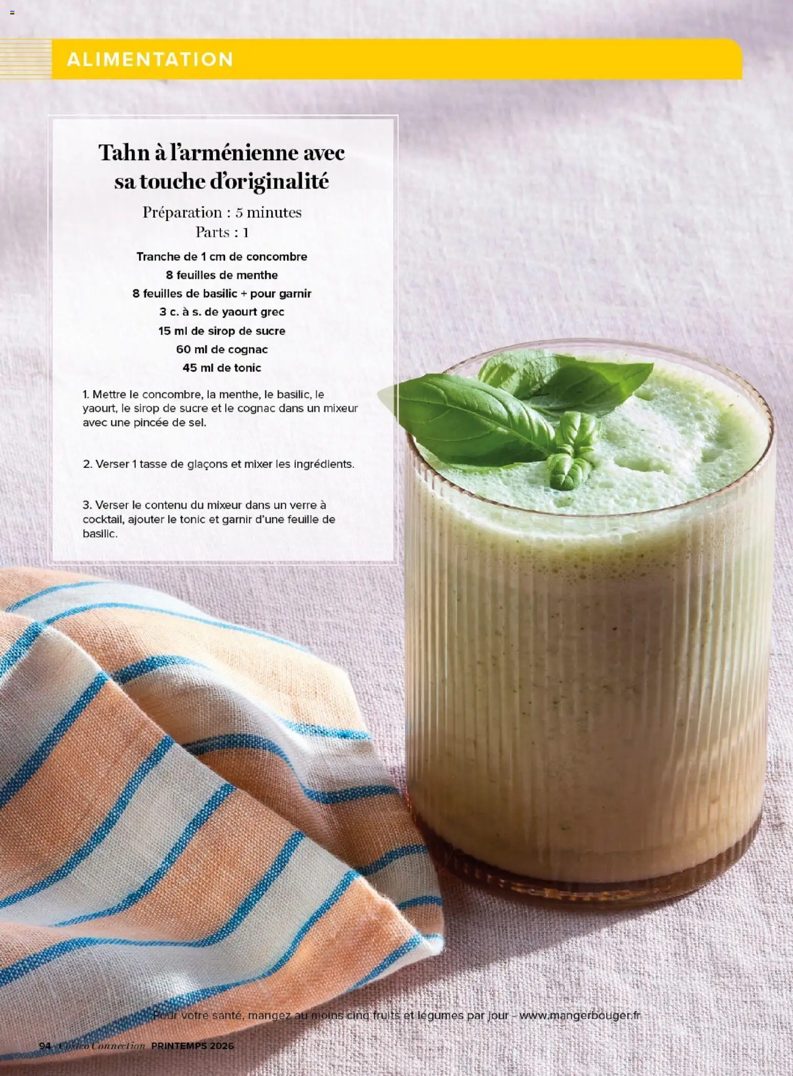 {H1} | Page: 94 | Produits: Mixeur, Sucre, Cognac, Yaourt