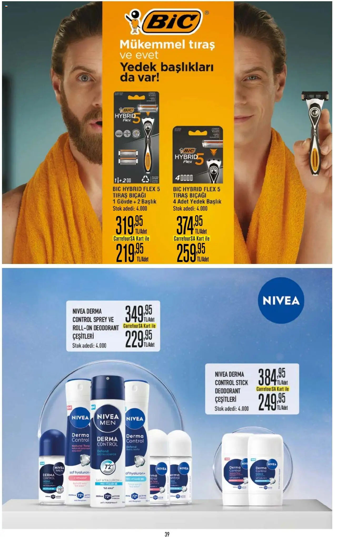 CarrefourSA Katalog - 09.10.2025 tarihinden itibaren geçerlidir | Sayfa: 39 | Ürünler: Deodorant, Antiperspirant