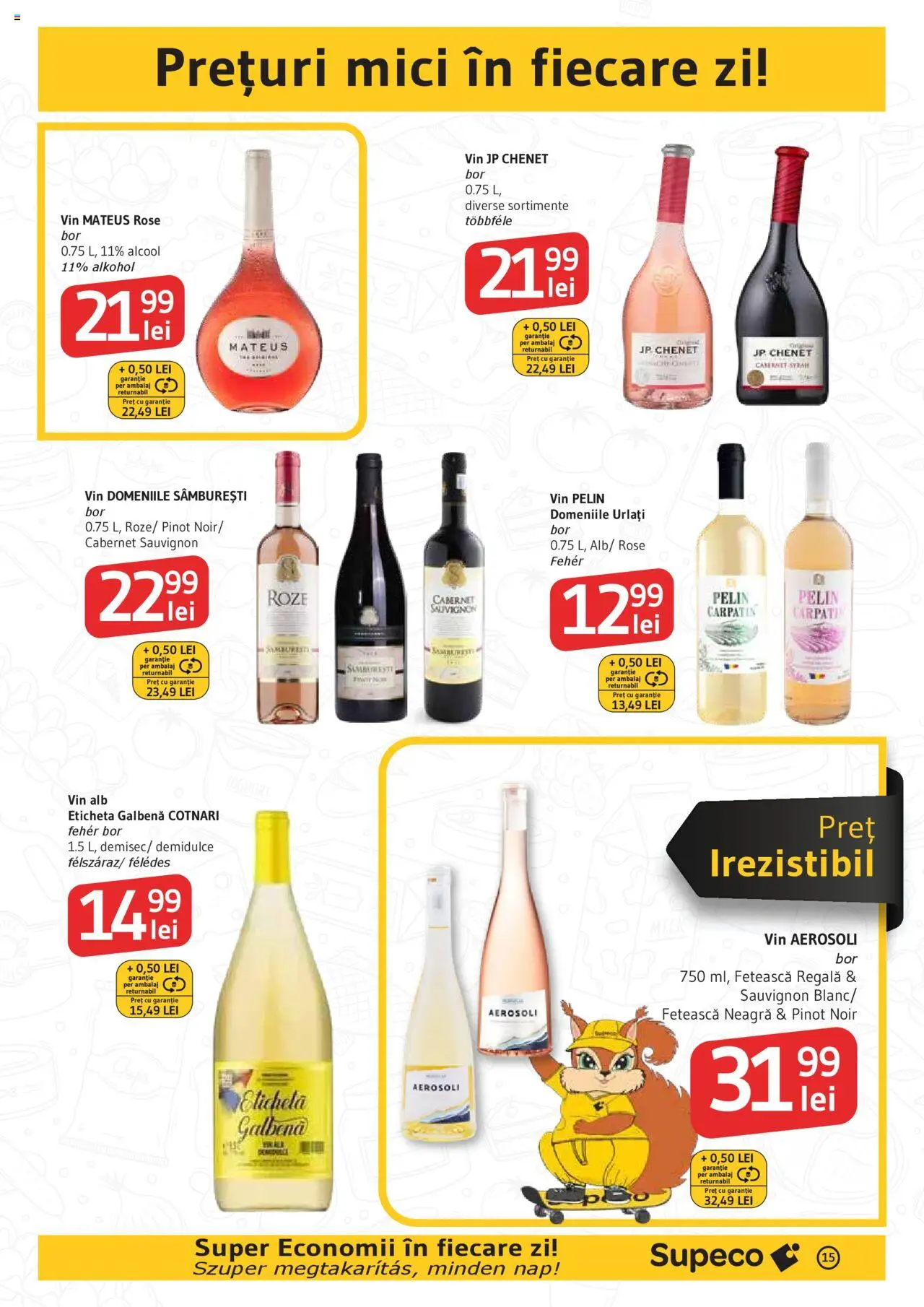 Noul catalog Supeco – valabil de la 16.10.2025 | Pagină: 15 | Produse: Mici, Vin