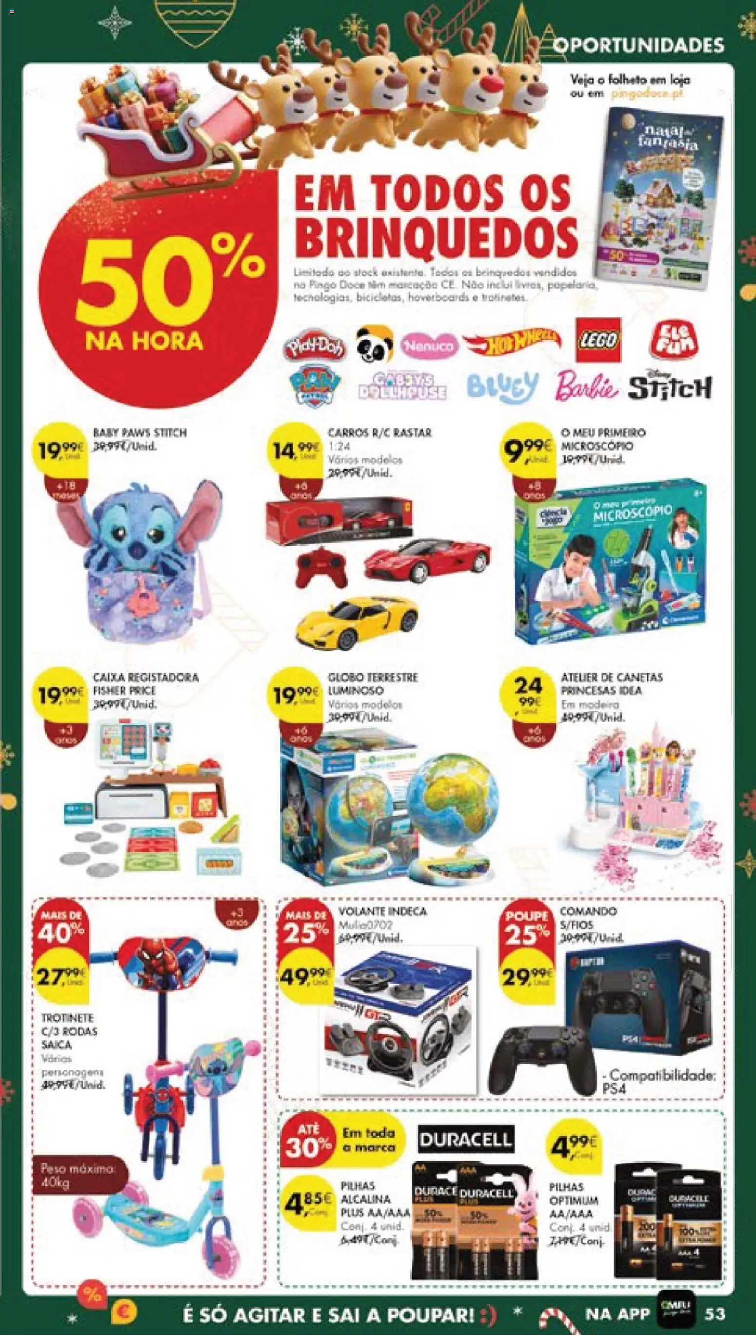 Pingo Doce folheto │ válido de 16.12.2025 | Página: 63 | Produtos: Trotinete, Pilhas, Caixa