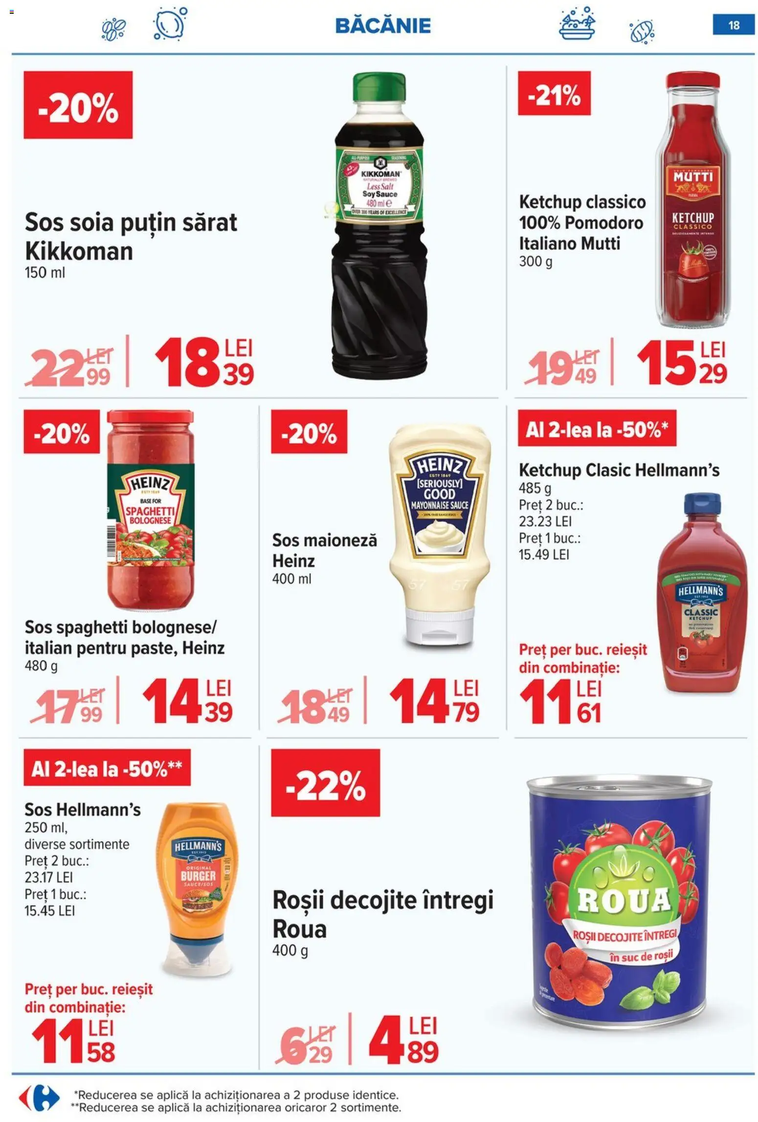 Noul catalog Carrefour – valabil de la 21.01.2026 | Pagină: 18 | Produse: Suc, Roșii, Ketchup, Sos