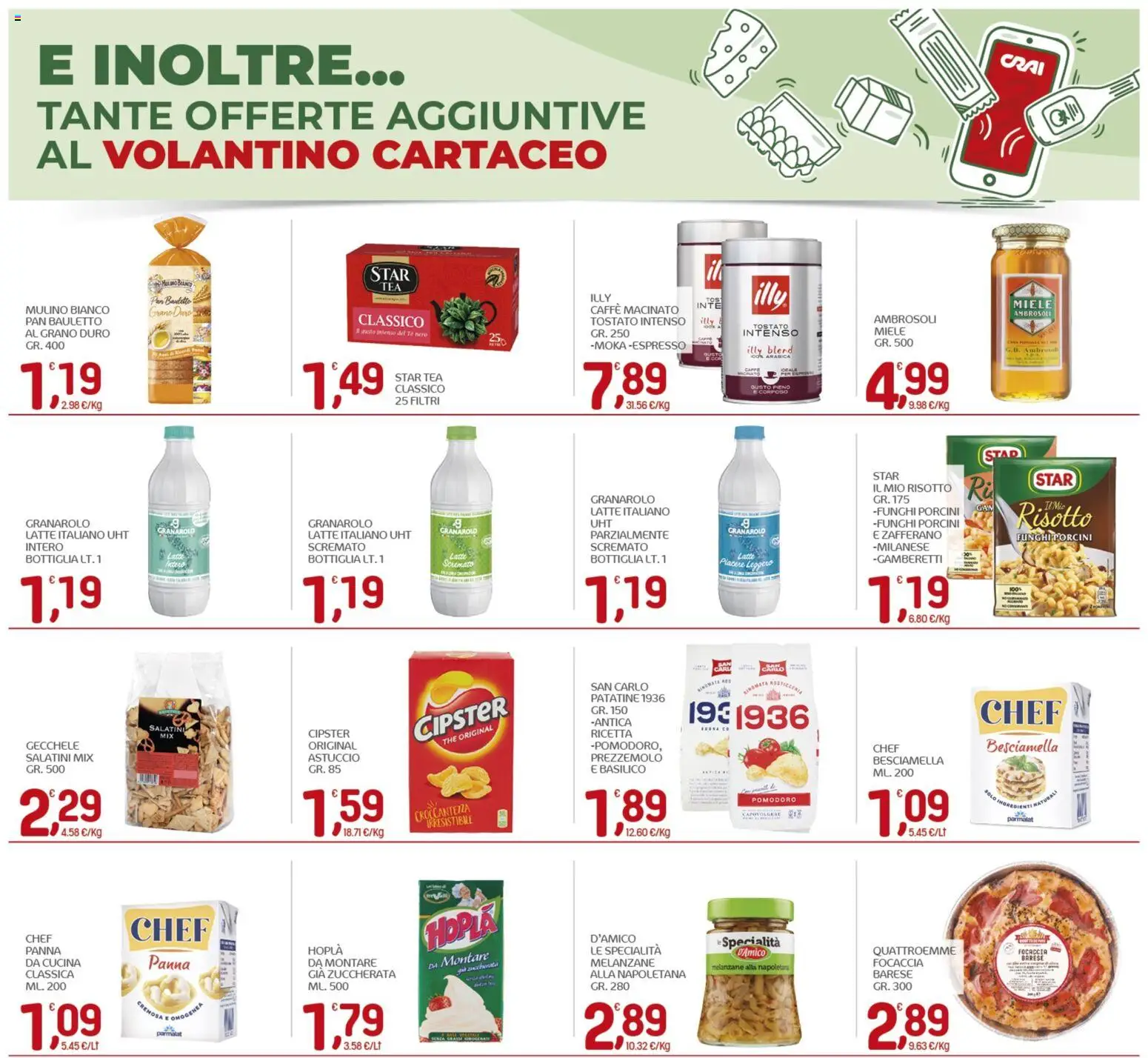 Volantino CRAI del 26.03.2026 | Pagina: 13 | Prodotti: Patatine, Pomodoro, Miele, Besciamella