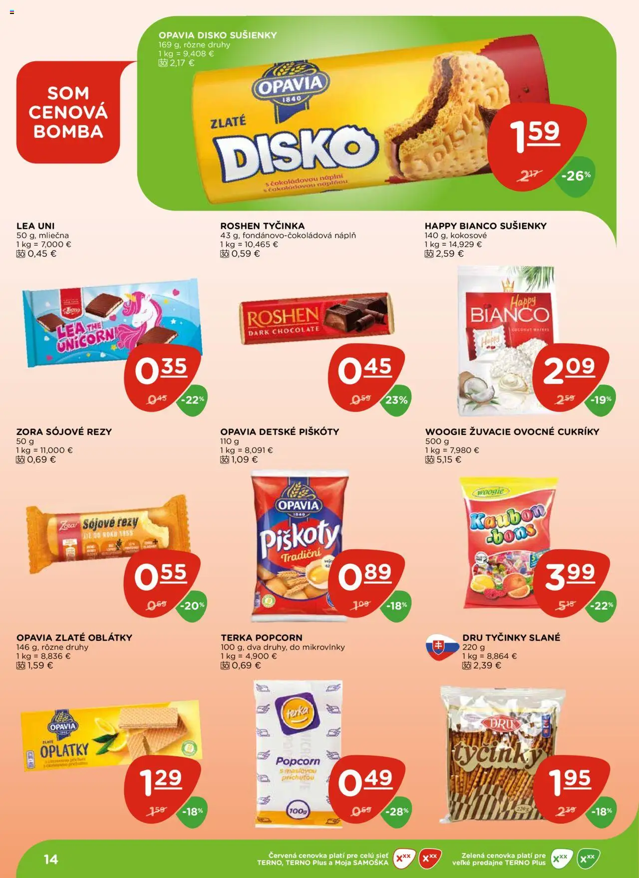 Terno leták │ platný od 03.07.2025 | Strana: 14 | Produkty: Mikrovlnky, Cukríky