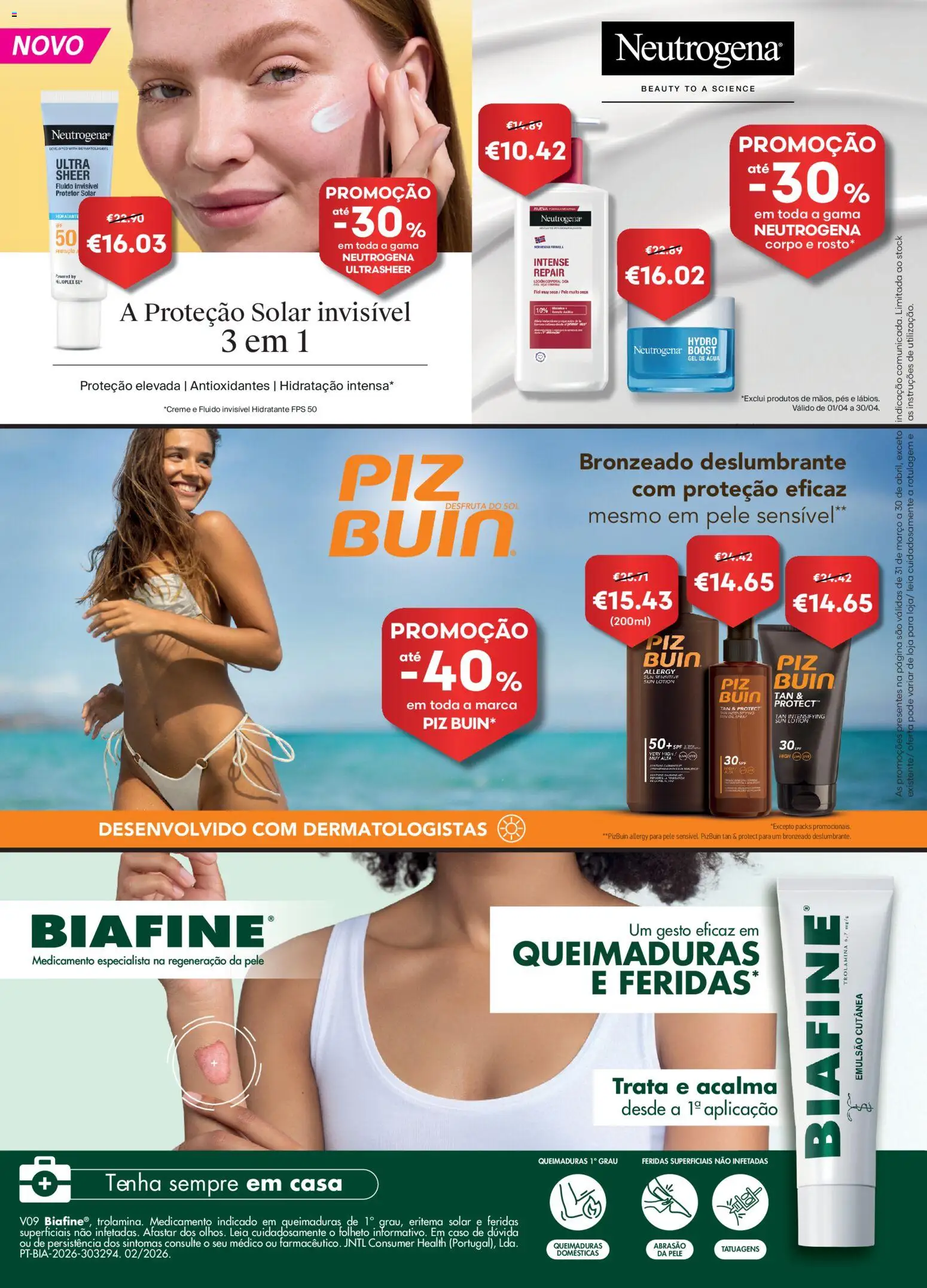 Auchan - Capilares Especial Bebé │ válido de 01.04.2026 | Página: 43 | Produtos: Agua, Primer, Protetor solar, Creme