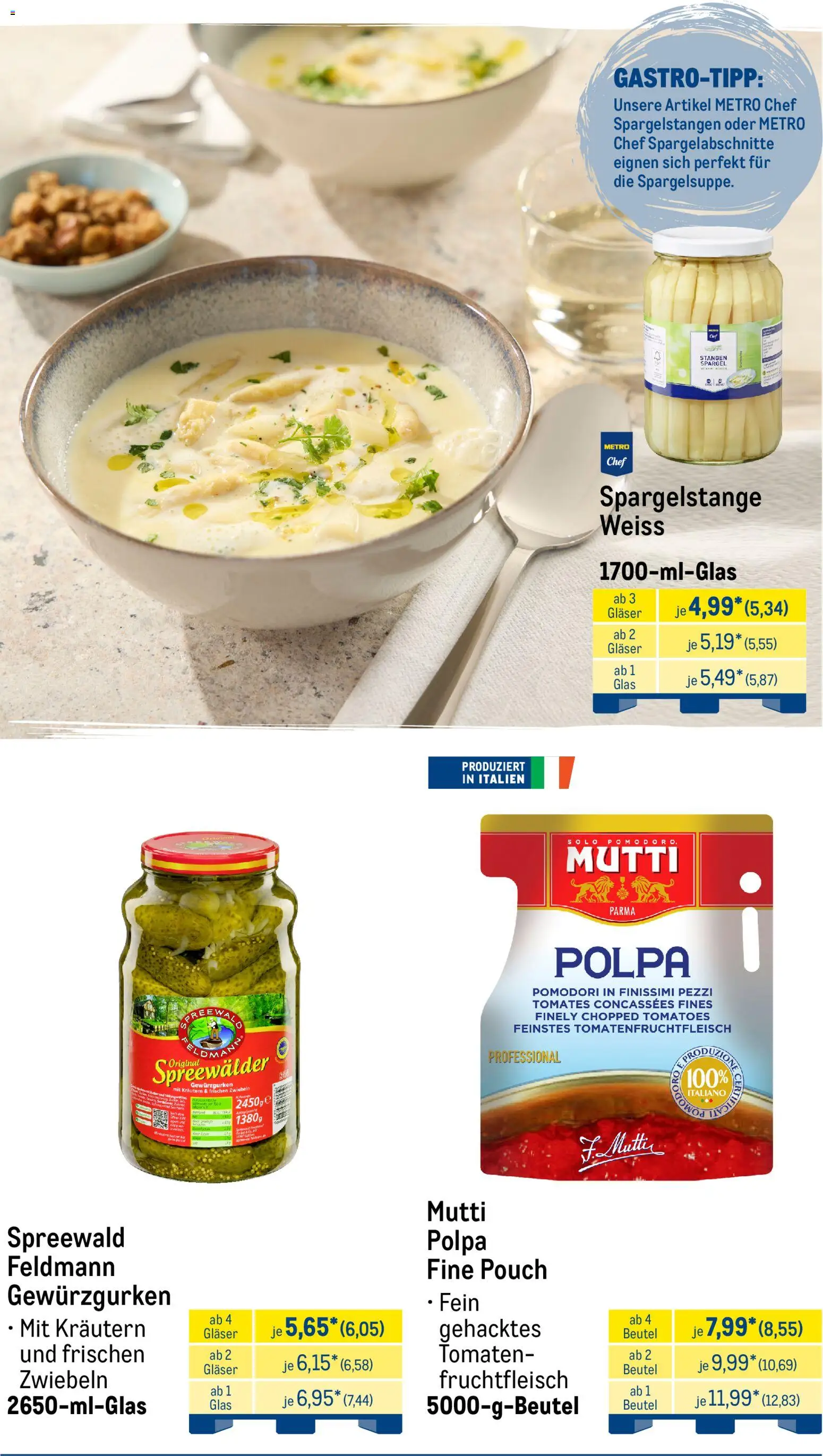 Metro Monats-Menü – gültig ab 01.05.2026 | Seite: 10 | Produkte: Tomaten, Spargel, Zwiebeln