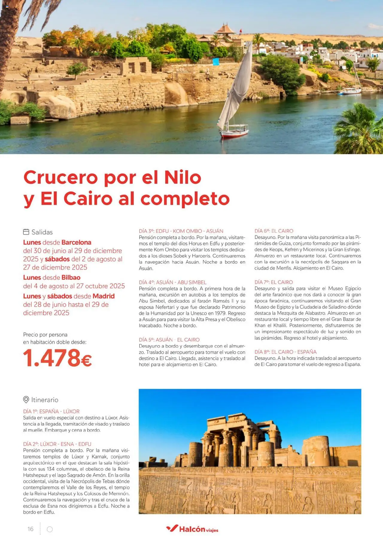 Halcón Viajes Egipto │ válido desde el 01.07.2025 | Página: 16 | Productos: Navegación