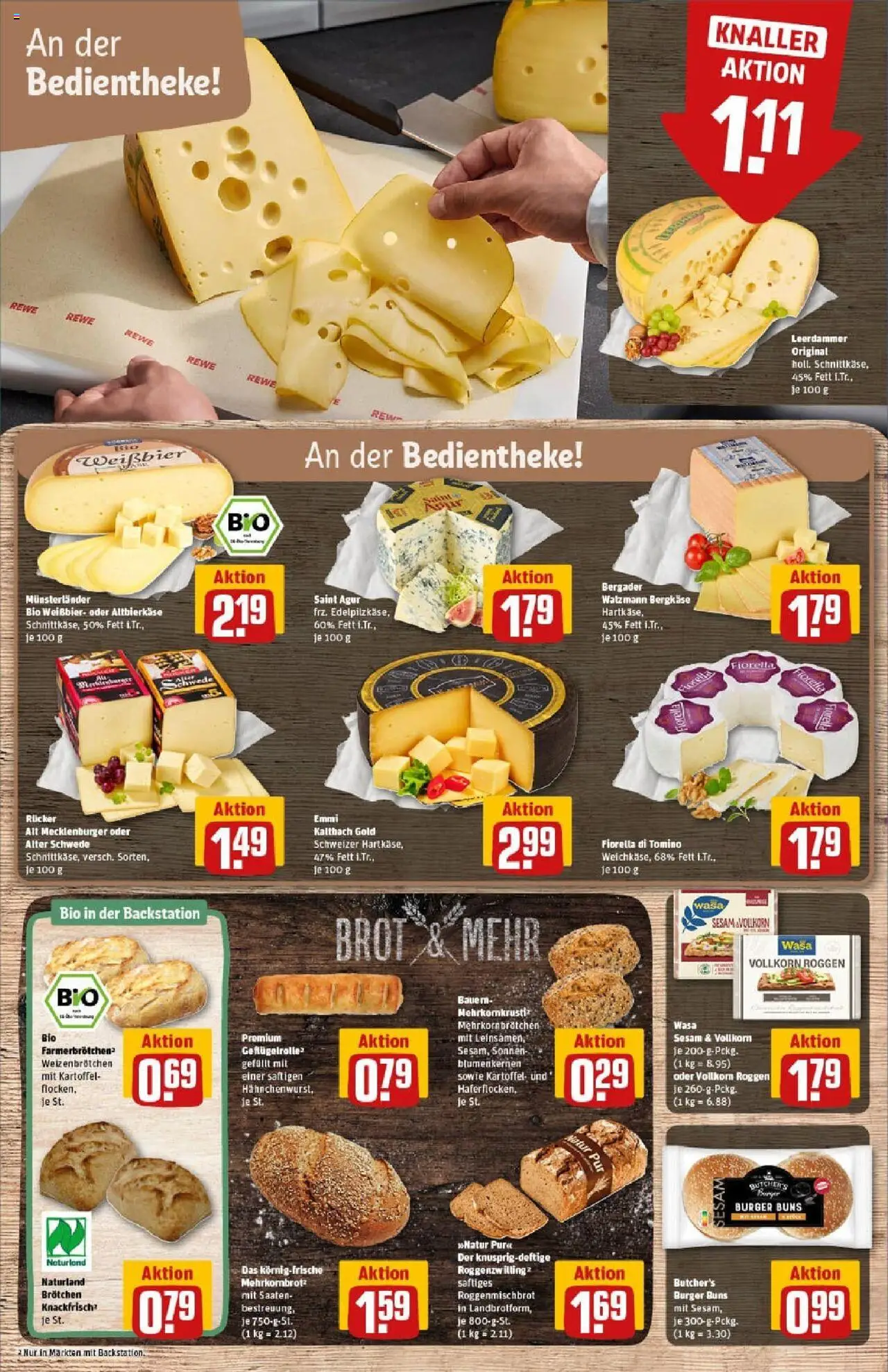 Rewe prospekt Hamburg / Wandsbek	 – gültig ab 06.10.2025 | Seite: 11 | Produkte: Weißbier, Burger, Leerdammer, Brot
