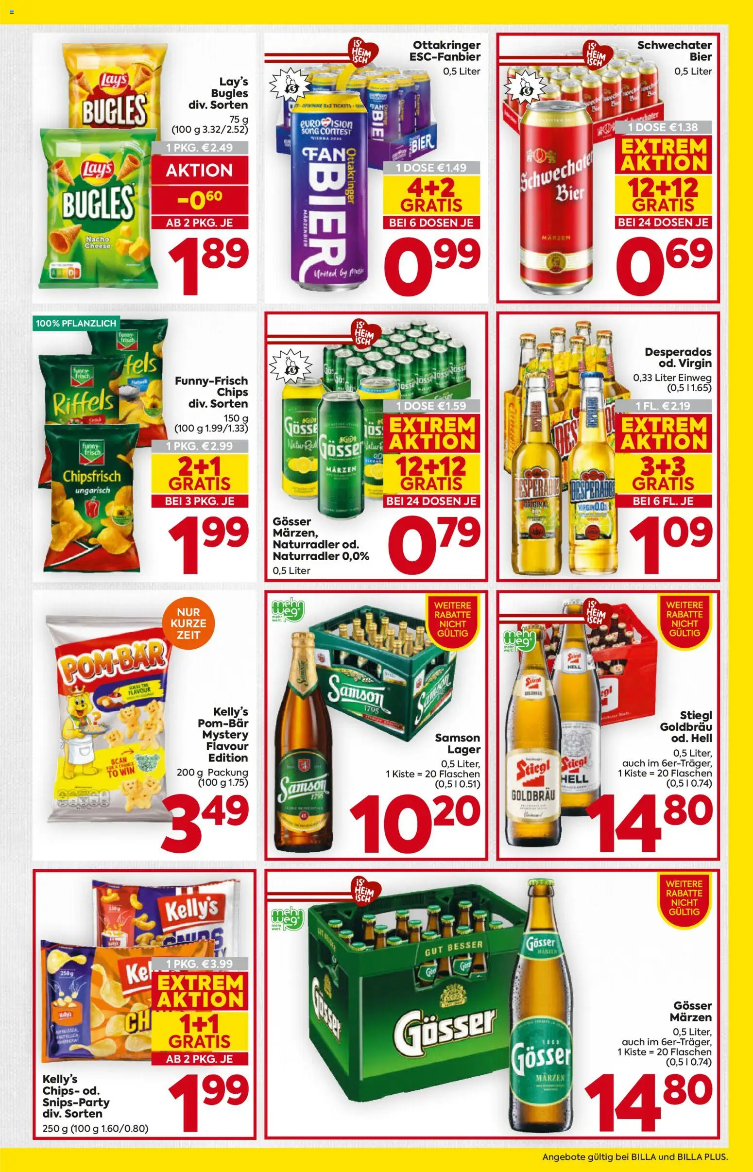 Billa Flugblatt - Steiermark gültig ab 07.04.2026 | Seite: 13 | Produkte: Chips, Bier