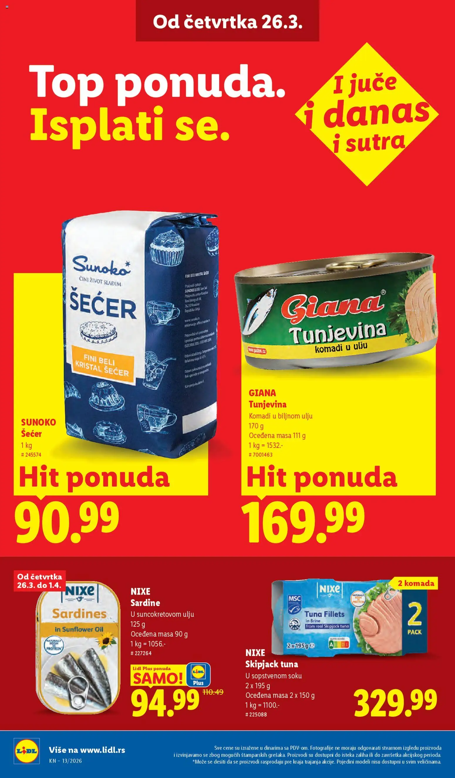 Lidl katalog - važi od 26.03.2026 | Strana: 28 | Proizvode: Protein, Šećer