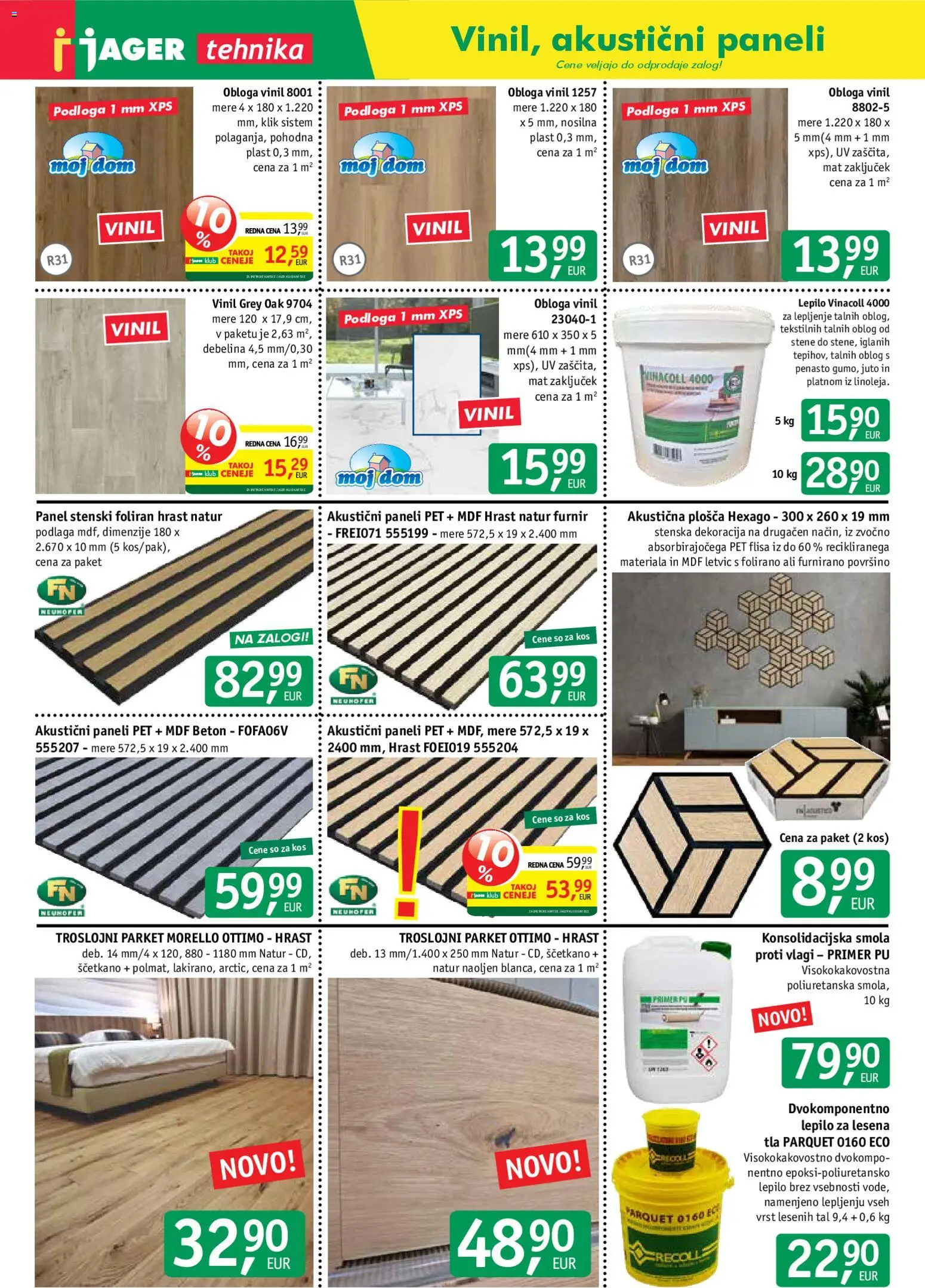 Novi Jager katalog ponudbe – veljaven od 14.01.2026 | Stran: 9 | Izdelki: Kos, Podloga, Lepilo, Beton