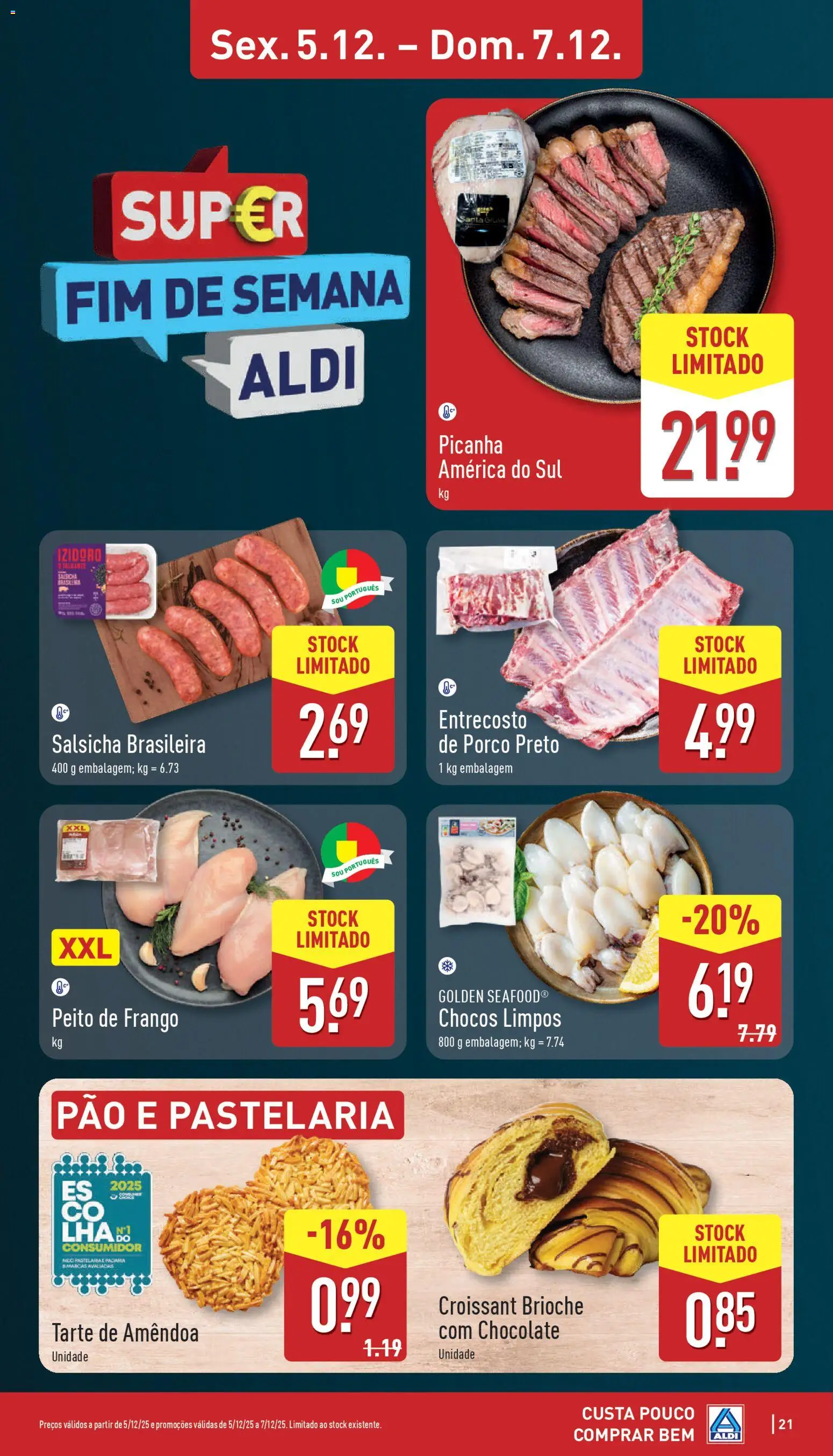 Aldi folheto │ válido de 01.12.2025 | Página: 21 | Produtos: Peito de frango, Frango, Padaria, Pão