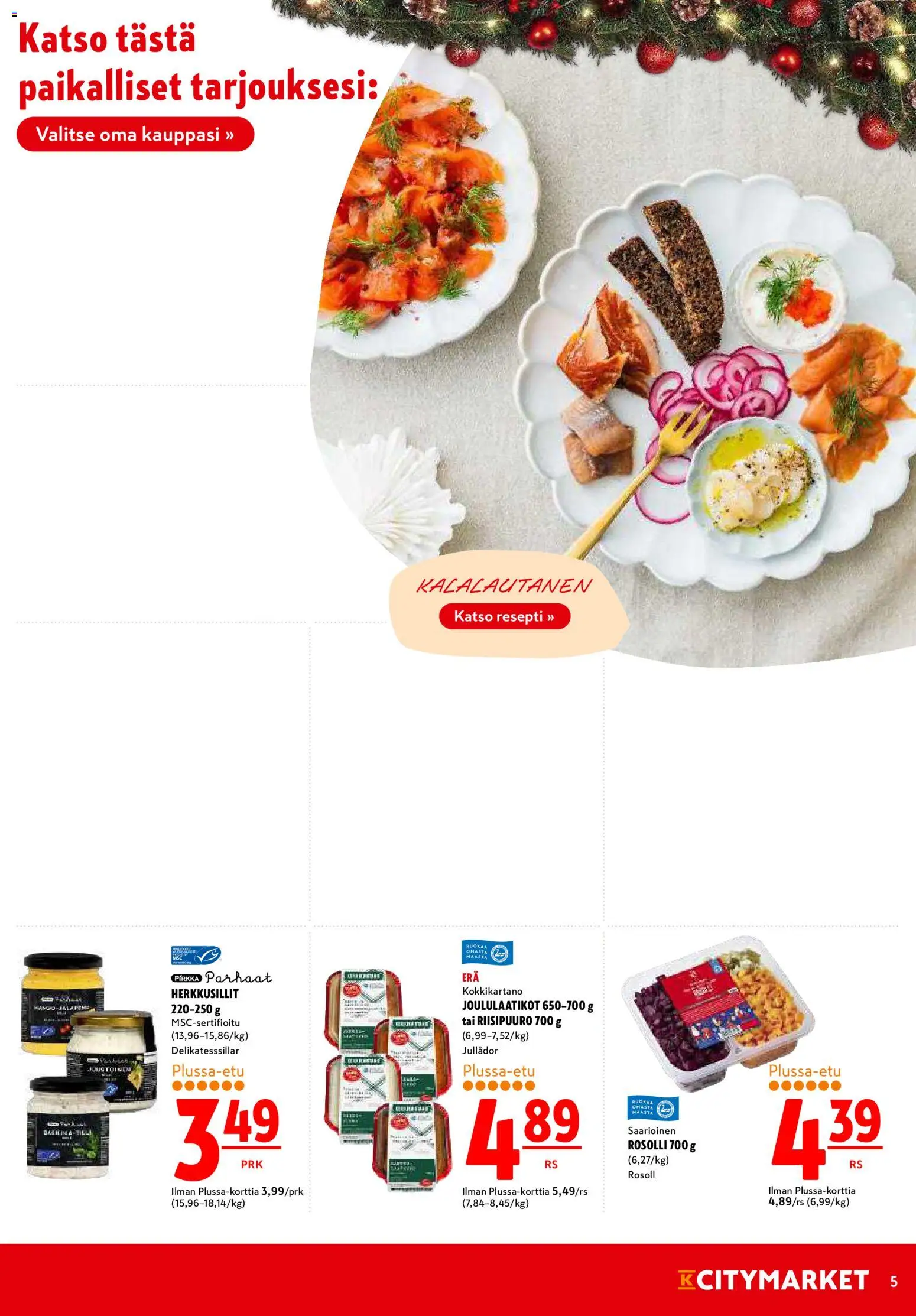 K-Citymarket tarjoukset - Joulu – voimassa 22.12.2025 alkaen | Sivu: 5