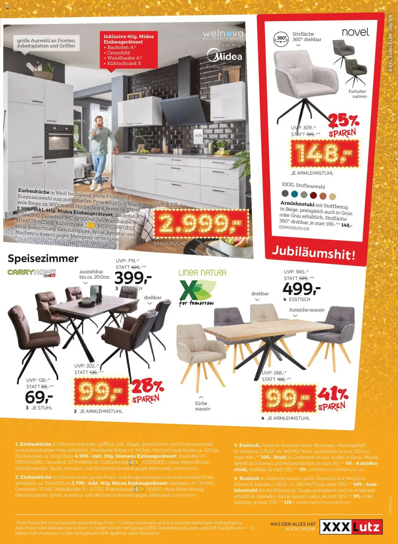 XXXLutz Prospekt aktuell gültig ab 07.10.2025 | Seite: 9 | Produkte: Kühlschrank, Stuhl