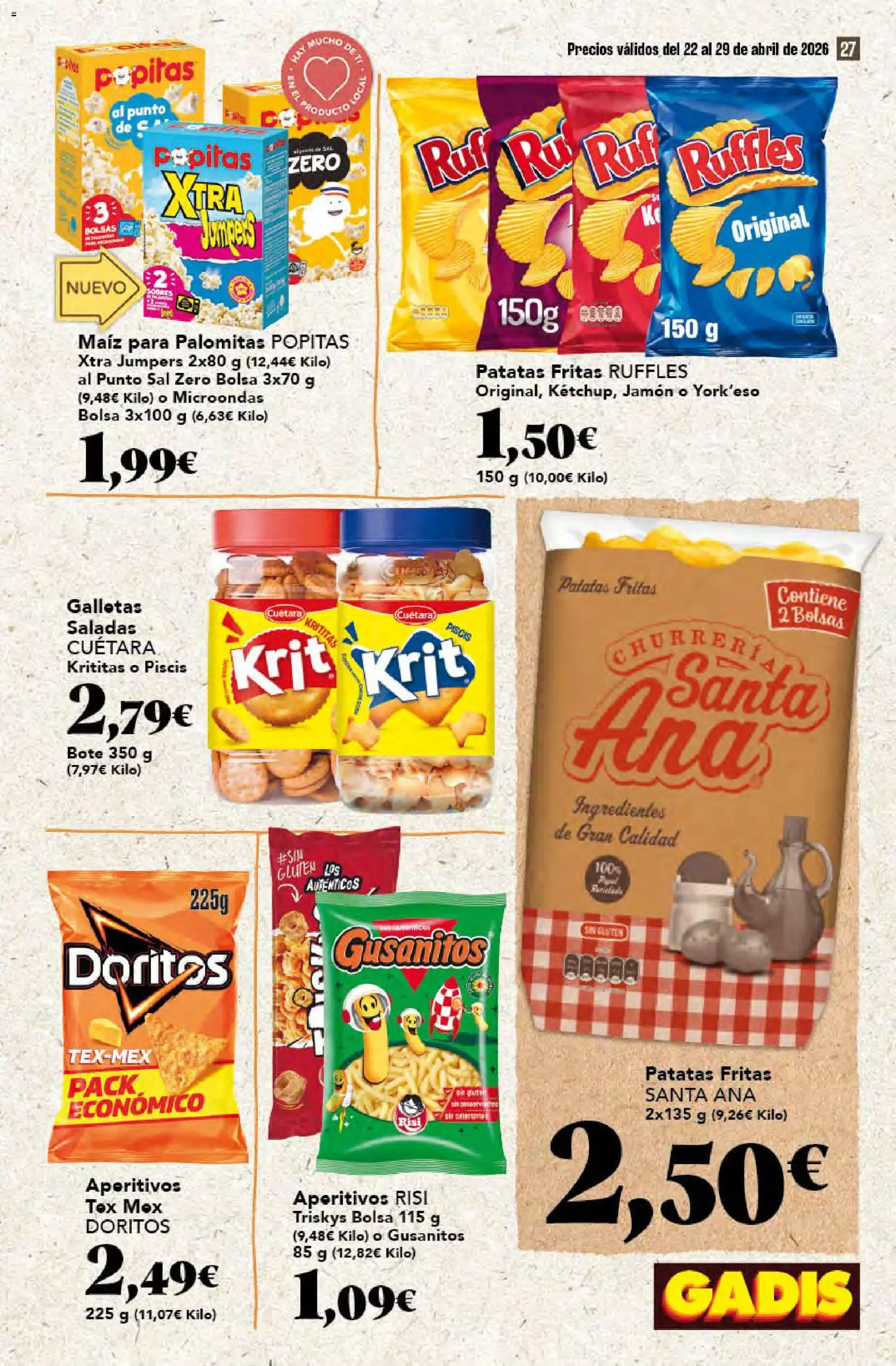 Gadis folleto │ válido desde el 22.04.2026 | Página: 27 | Productos: Κρεμάστρα, Jamón, Galletas, Bolsa