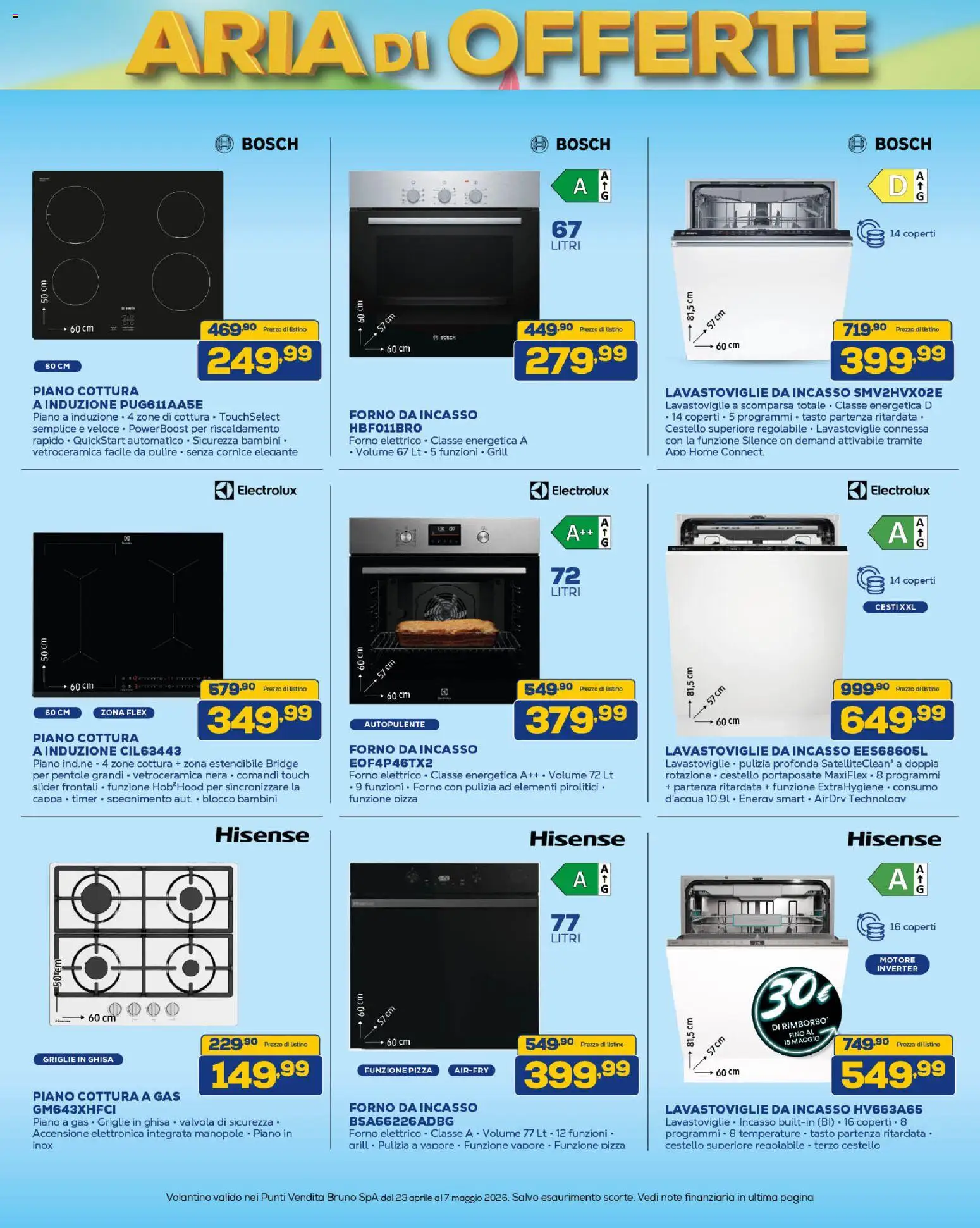 Volantino Euronics del 23.04.2026 | Pagina: 35 | Prodotti: Pizza, Piano cottura, Forno, Portaposate