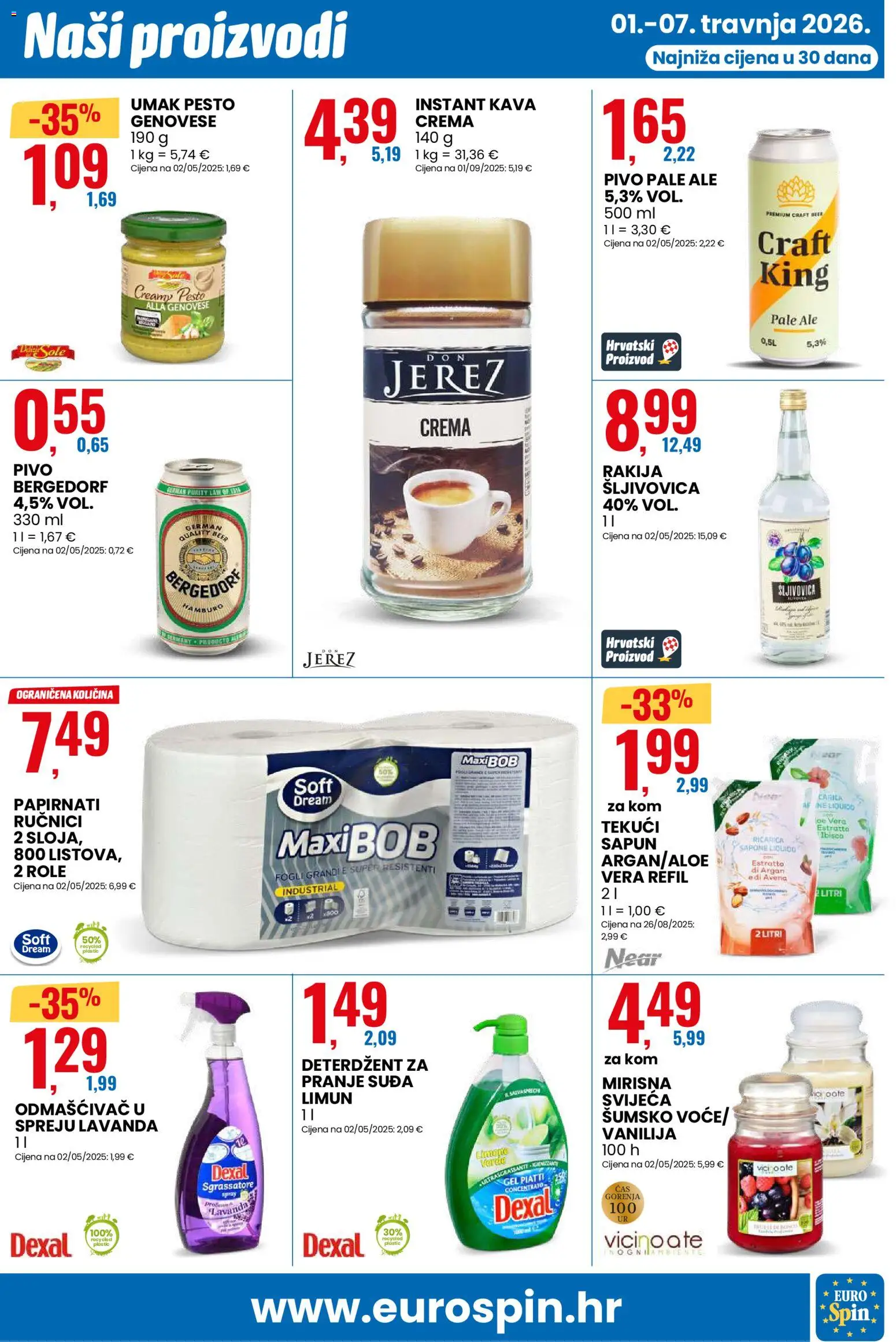 Eurospin katalog | vrijedi od 01.04.2026 | Stranica: 11 | Proizvodi: Pivo, Umak, Rakija, Limun